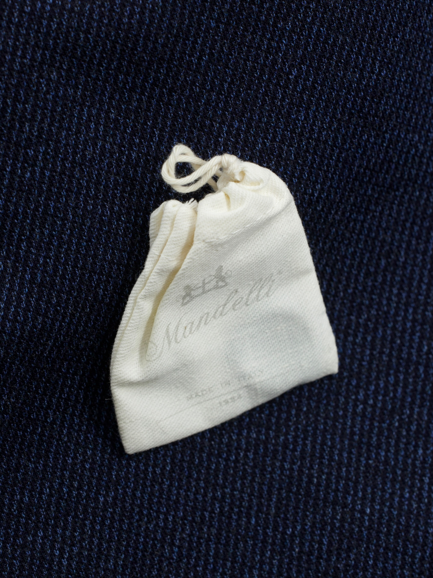 Mandelli Blue Wool & Cotton "Cotton-Way" Knitted Jacket