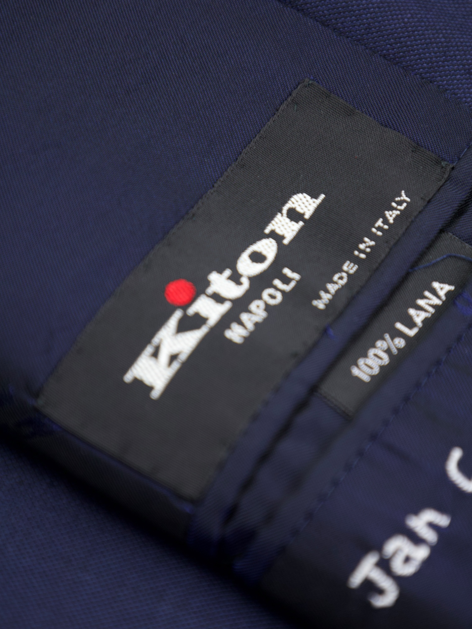 Kiton Navy 14-Micron Pinpoint Suit + Extra Trousers