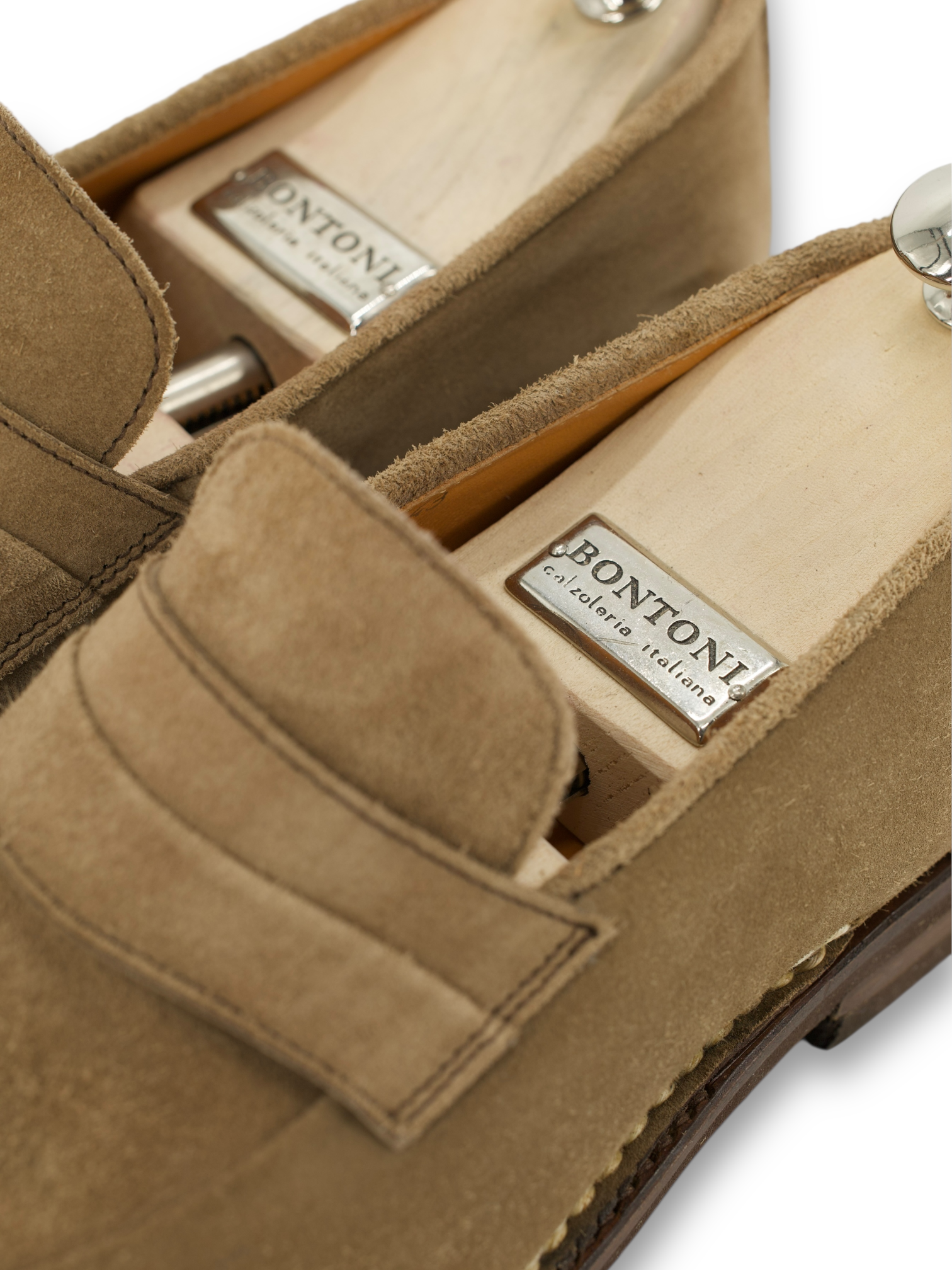 Bontoni Light Brown Suède Principe Rivolta Loafer