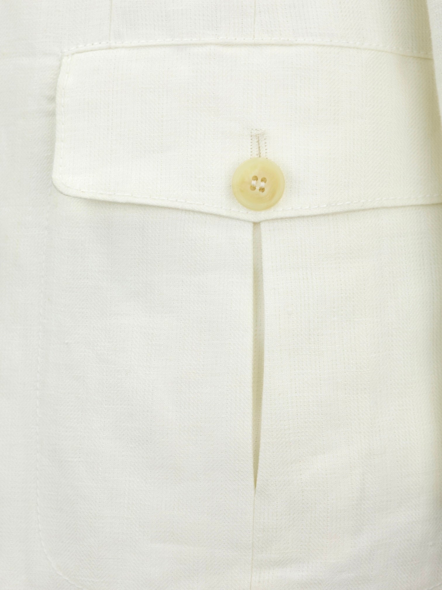 Corneliani ID White Linen Herringbone Safari Jacket