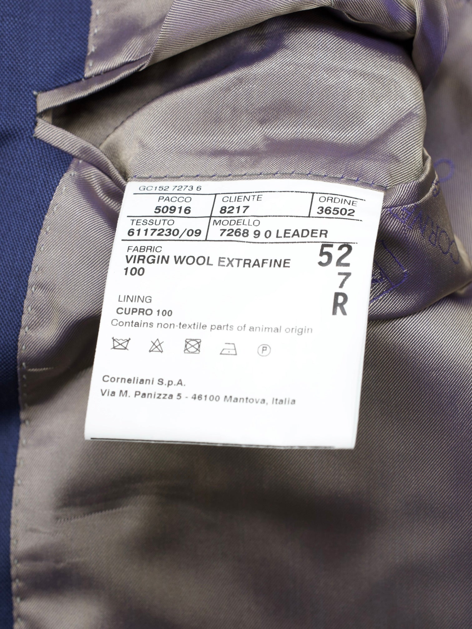 Corneliani Blue Super 160's "Flawless" Leader Sharkskin Suit