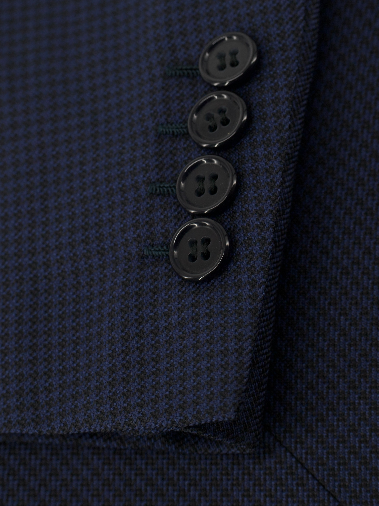 Brioni Dark Blue Silk & Wool Pied de Poule Palatino Jacket