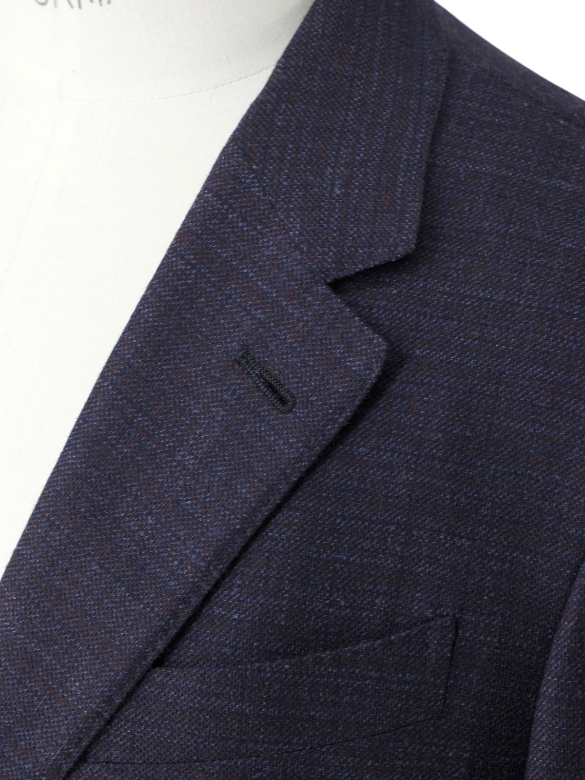 Ermenegildo Zegna Navy & Burgundy Wool-Silk Blend Milano Easy Jacket