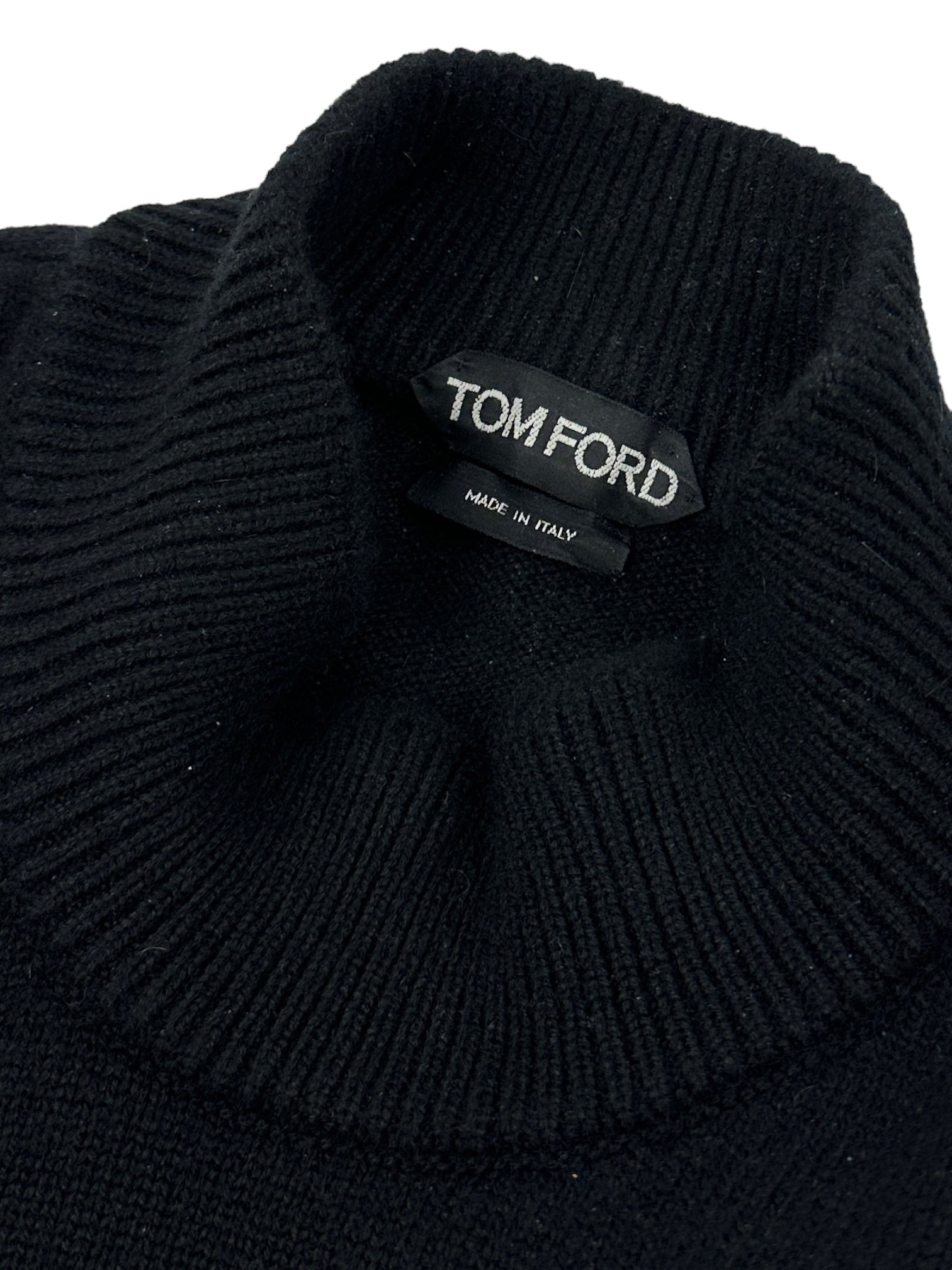 Tom Ford Black Cashmere Mock Neck