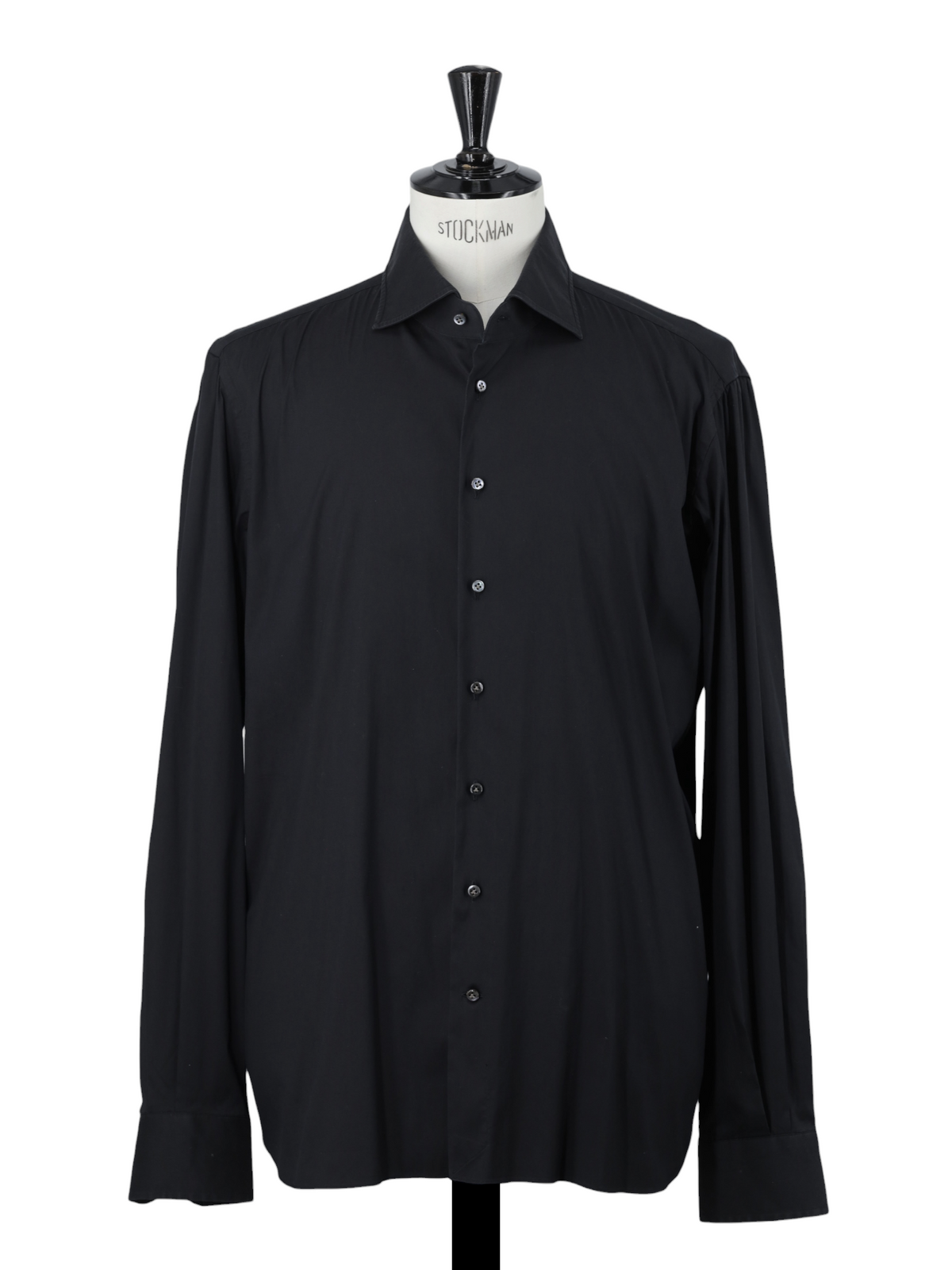 Emanuele Maffeis Black Cotton-Stretch Dress Shirt