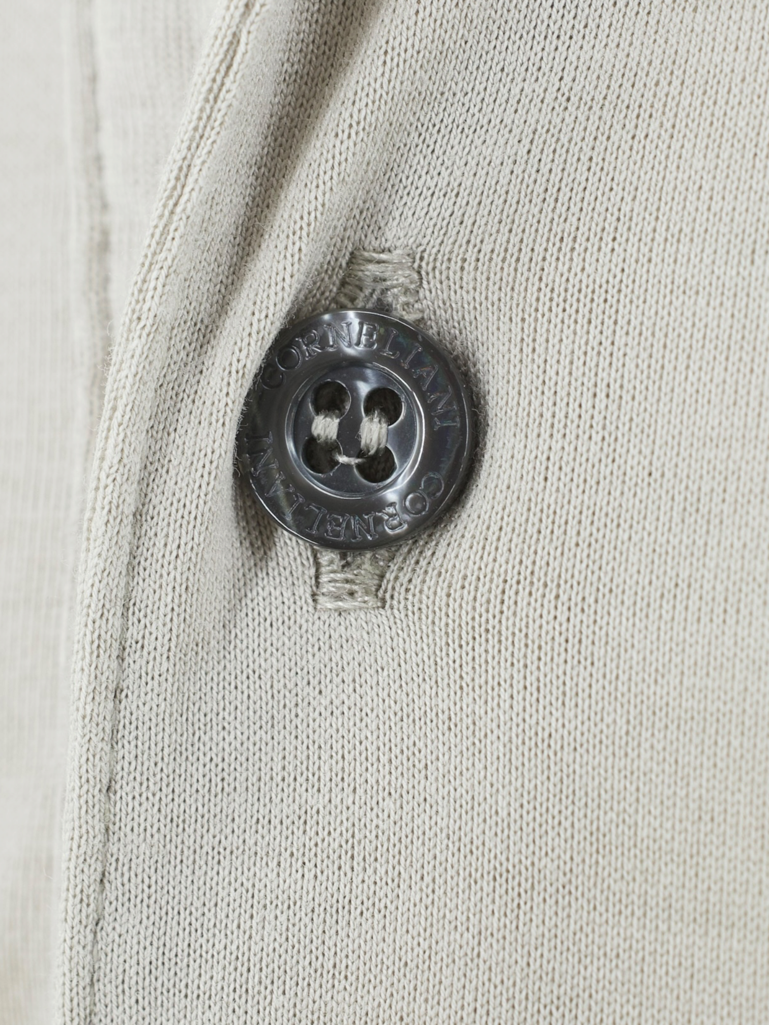 Corneliani Taupe Mercerized-Cotton Jersey Polo