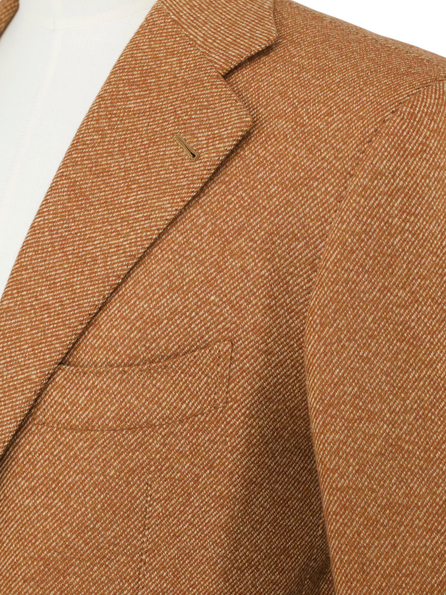 Cesare Attolini Caramel Brown Vintage Cashmere Twill Winter Jacket