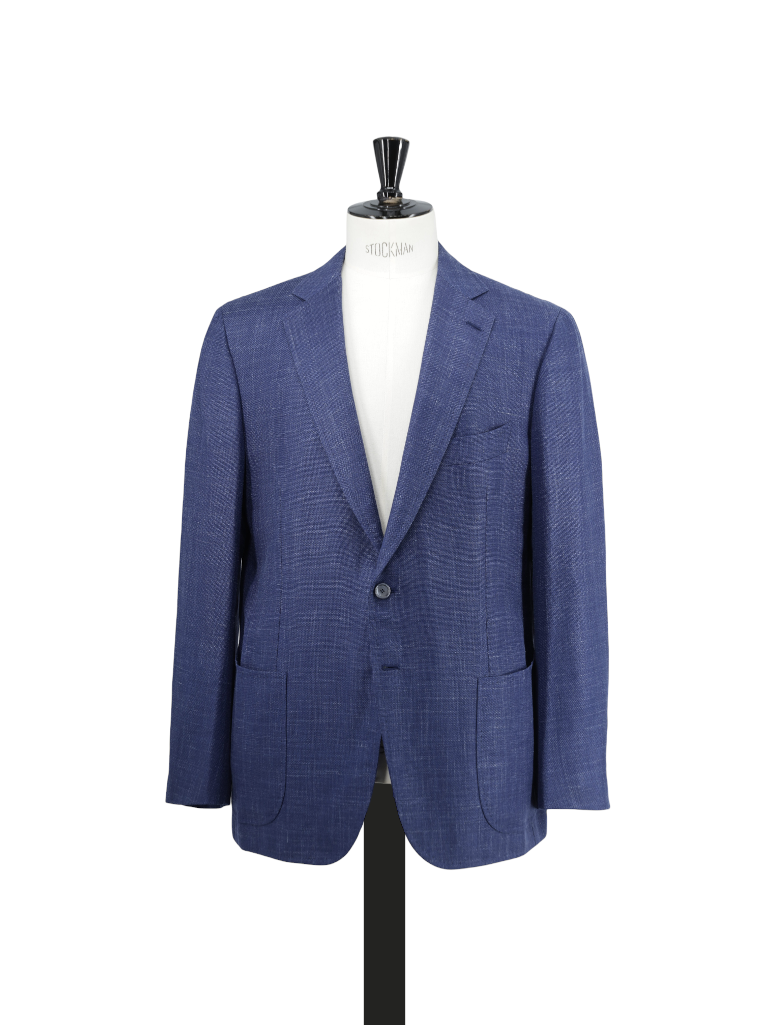 Cesare Attolini Blue Wool, Silk & Linen Hopsack Jacket