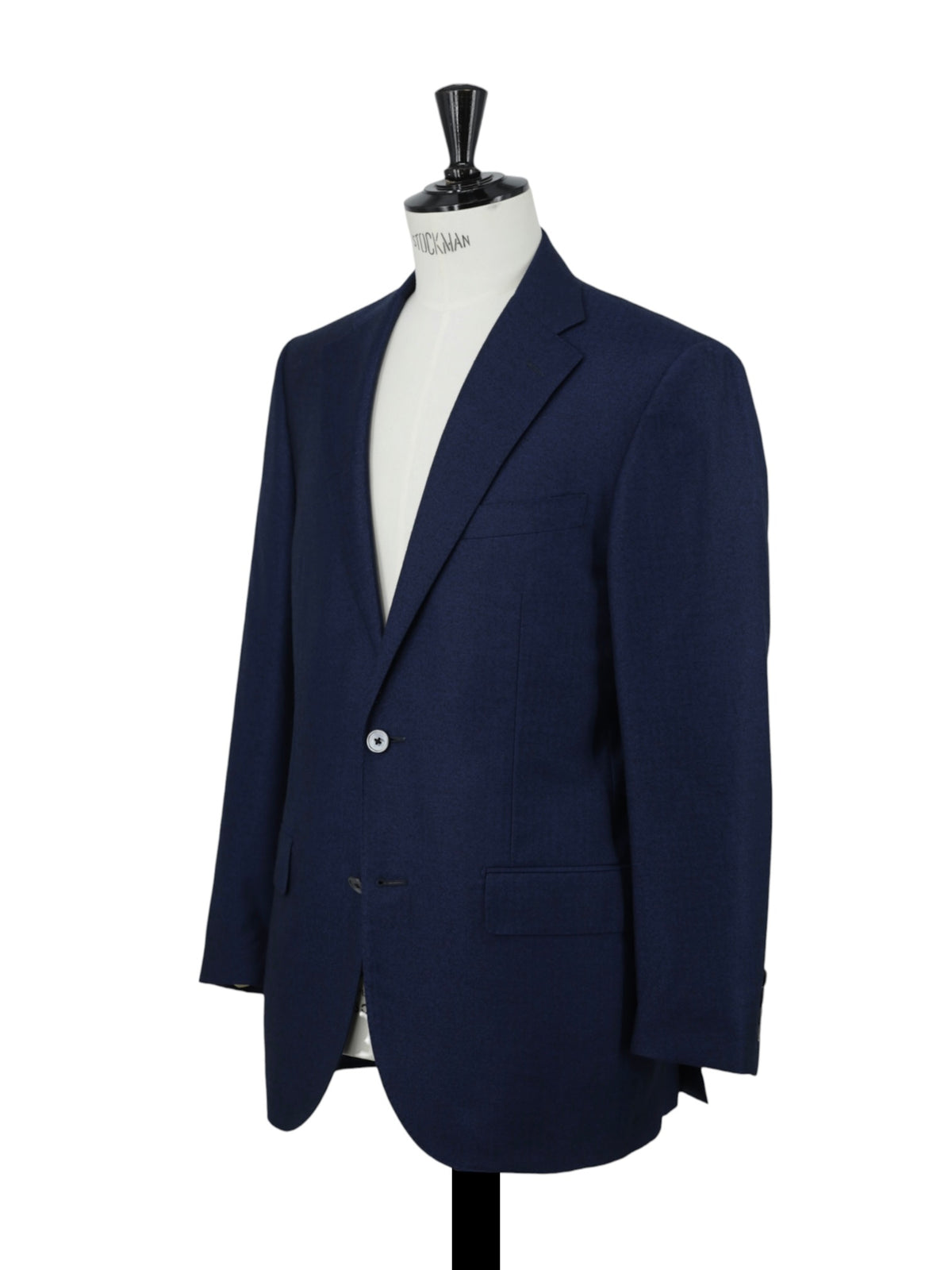 Corneliani Dark Royal-Blue Brushed-Wool Micro-Pattern Leader Suit