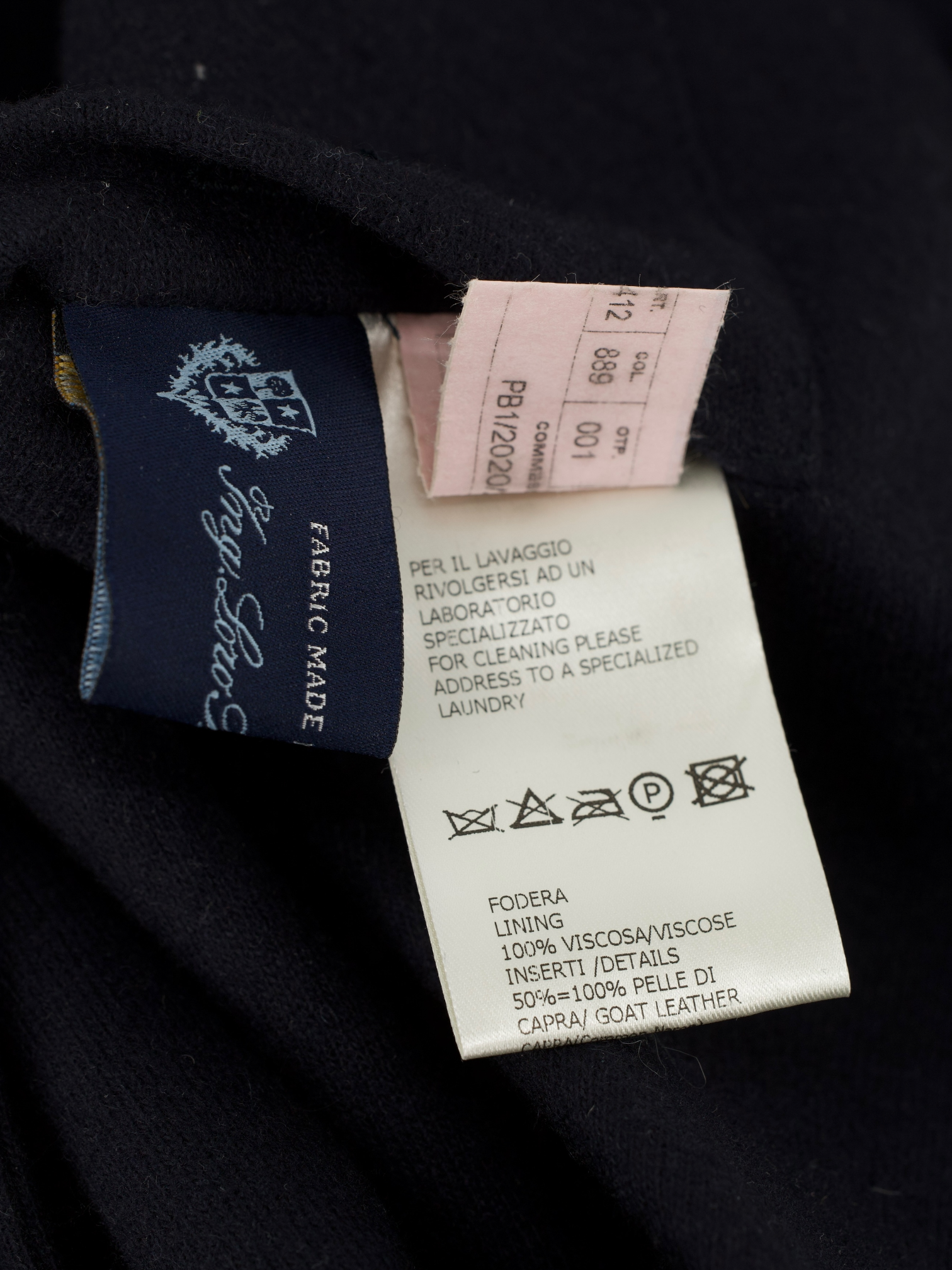 Mandelli Navy Double-Faced Stretch Cashmere & Castorino Fur Collar Overcoat