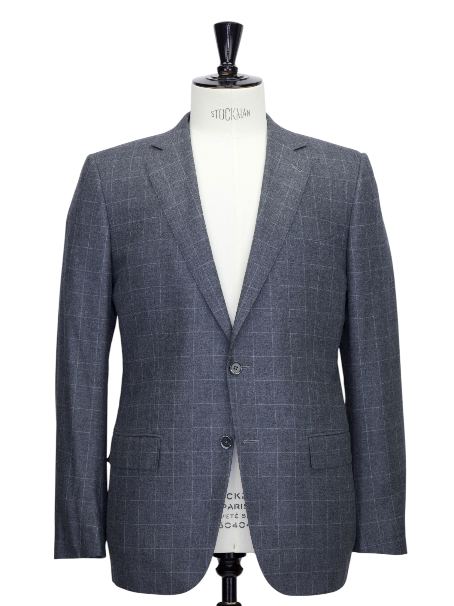 Ermenegildo Zegna Grey Cashmere & Silk Windowpane Suit