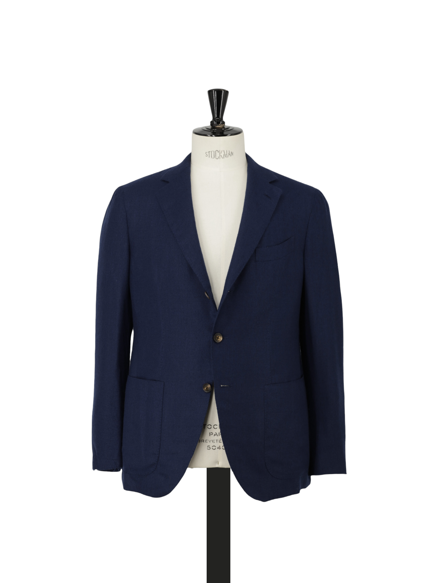 Caruso Marine Blue Cashmere & Silk Micro-Pattern Aida Jacket