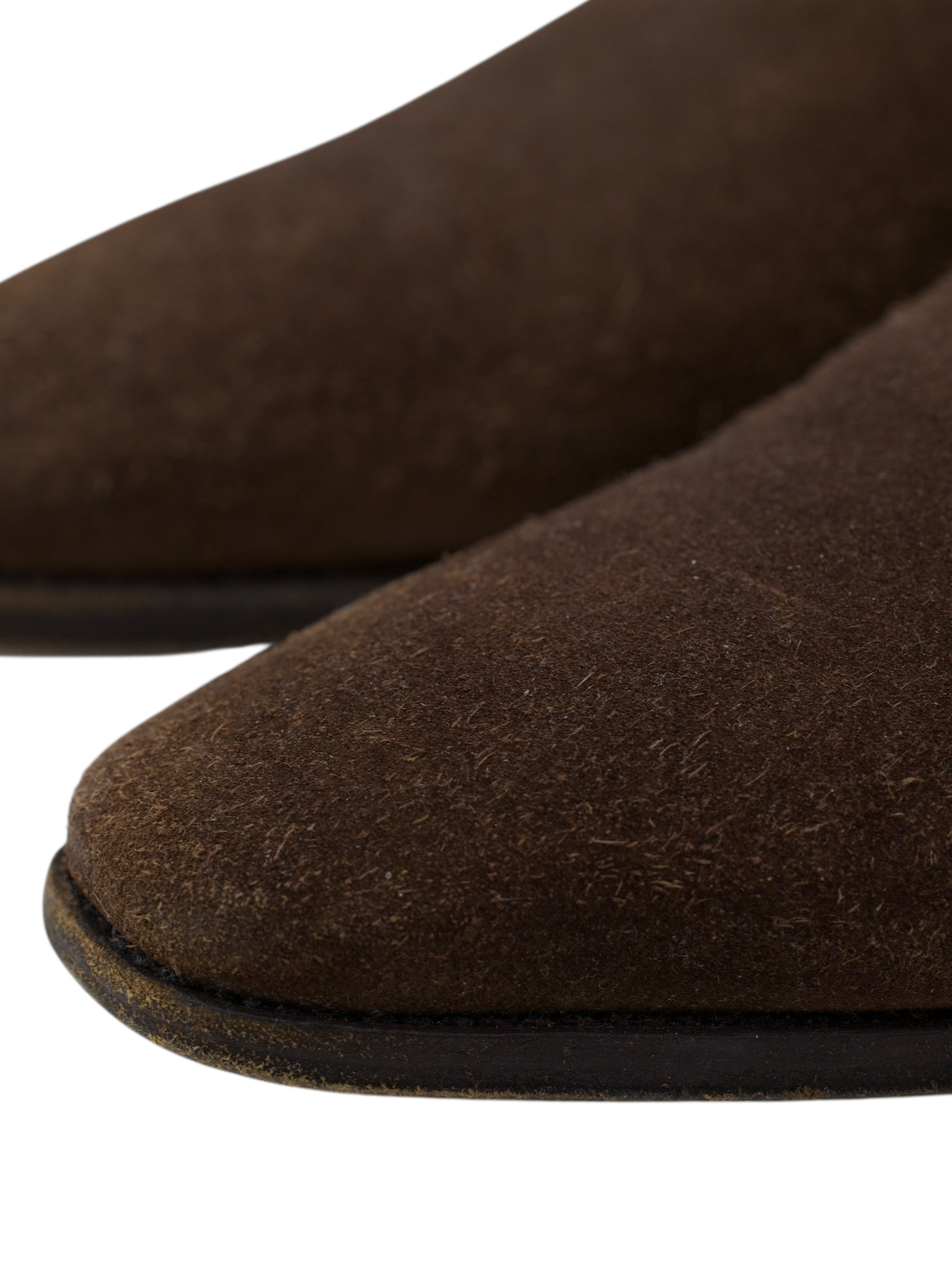 Santoni Brown Suede Handgrade Single Monk-Straps