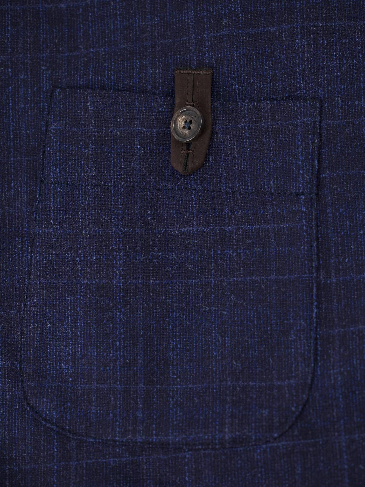 Ermenegildo Zegna Dark Blue Wool, Silk & Cashmere Melange Check Jacket