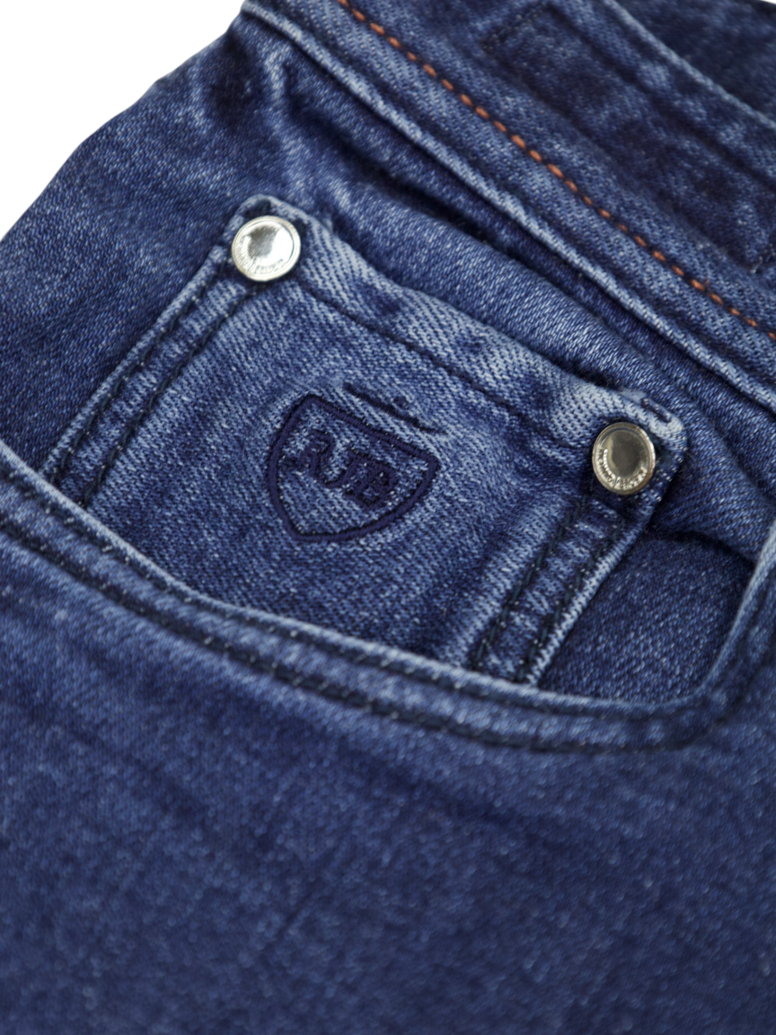 Richard J. Brown Dark Blue Cotton & Cashmere Denim Jeans