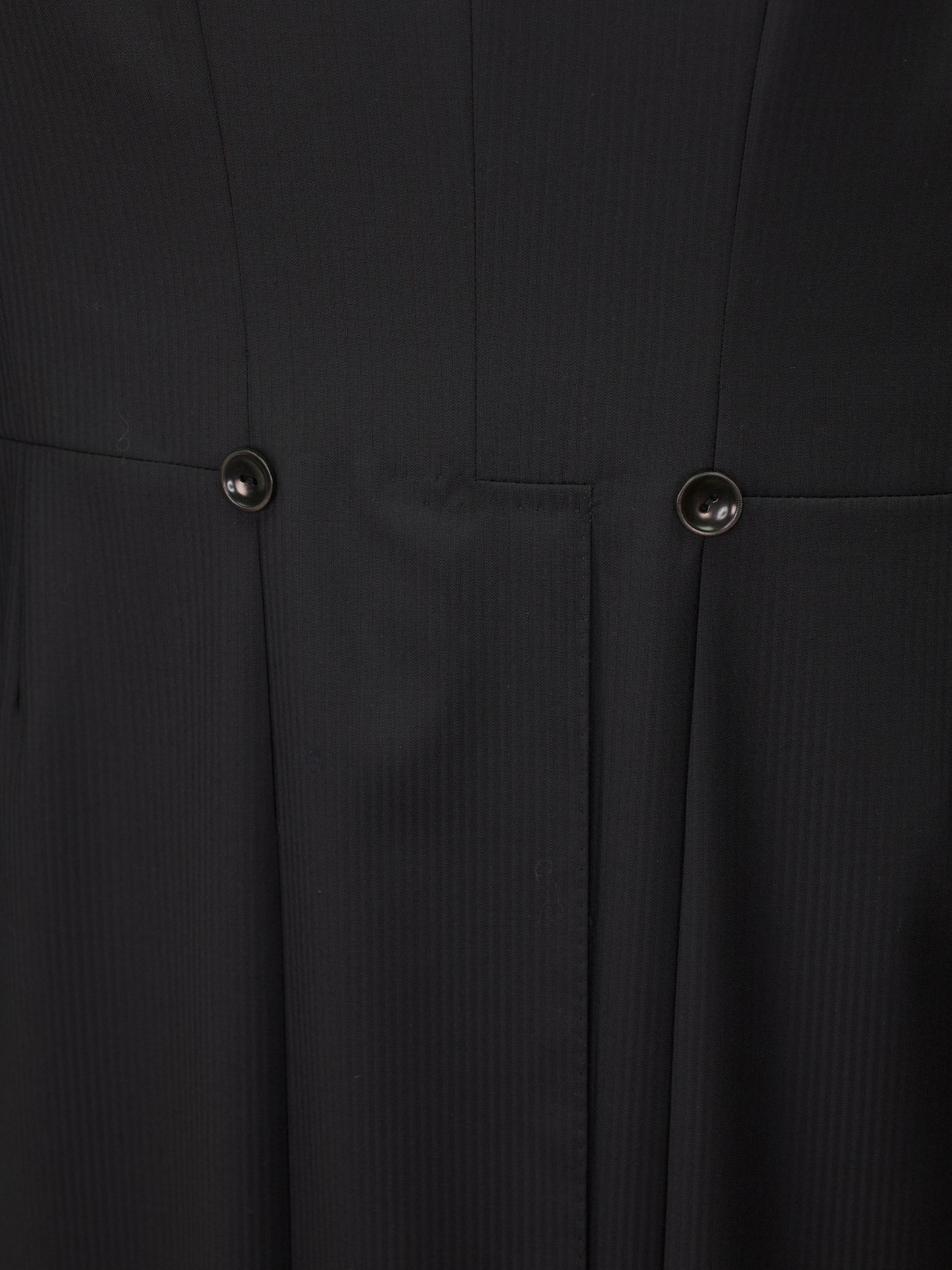 Canali Black & Grey Fine-Wool Traditional Micro-Herringbone Morning Suit