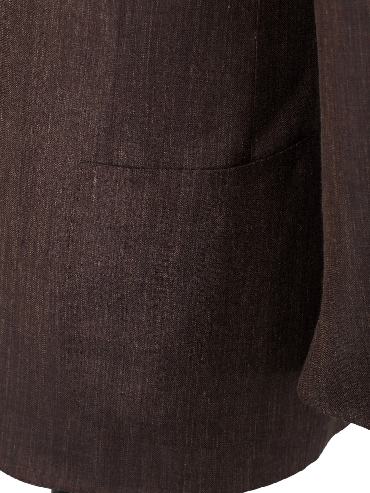Cesare Attolini Castagne Brown Wool, Silk & Linen Melange Jacket
