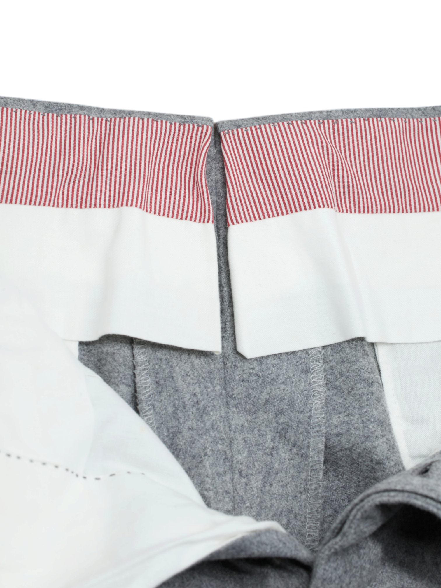 Sartoria Voglio Light Grey Grey Wool-Flannel "Caccioppoli" Sartorial Trousers
