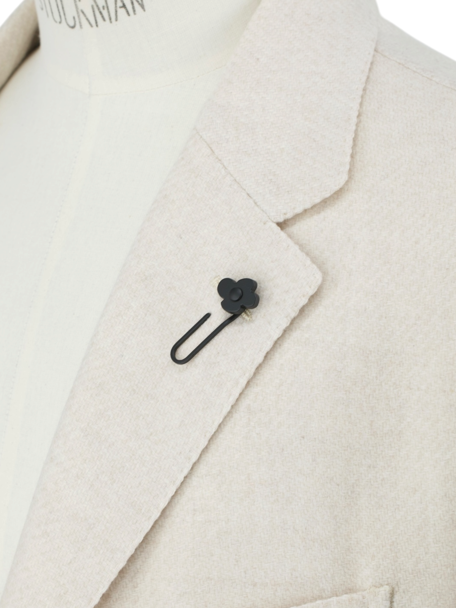 Lardini Beige Wool & Stretch Micro-Structure Jacket
