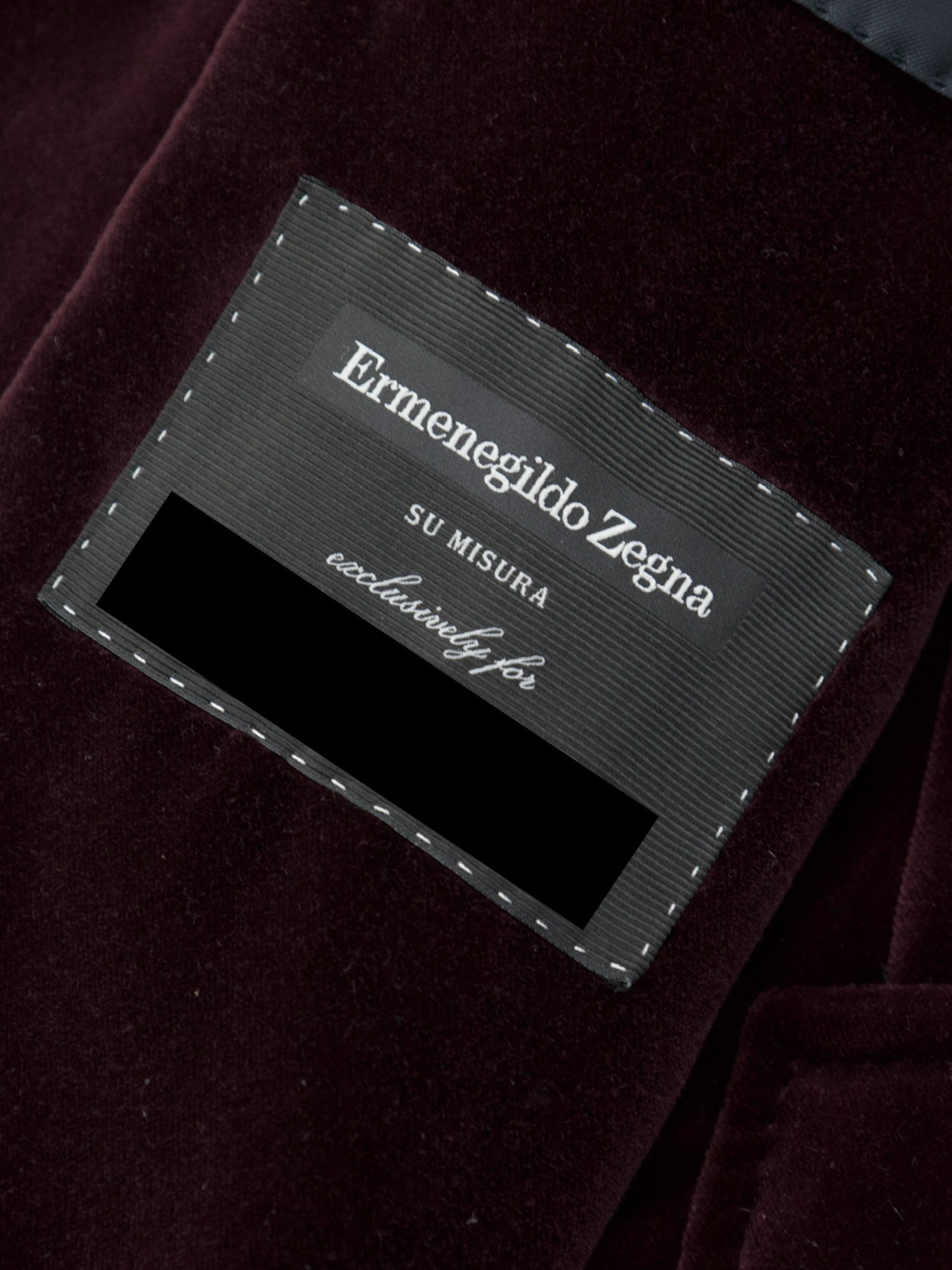 Ermenegildo Zegna Aubergine Pure-Cotton Velvet "Manhattan" Jacket