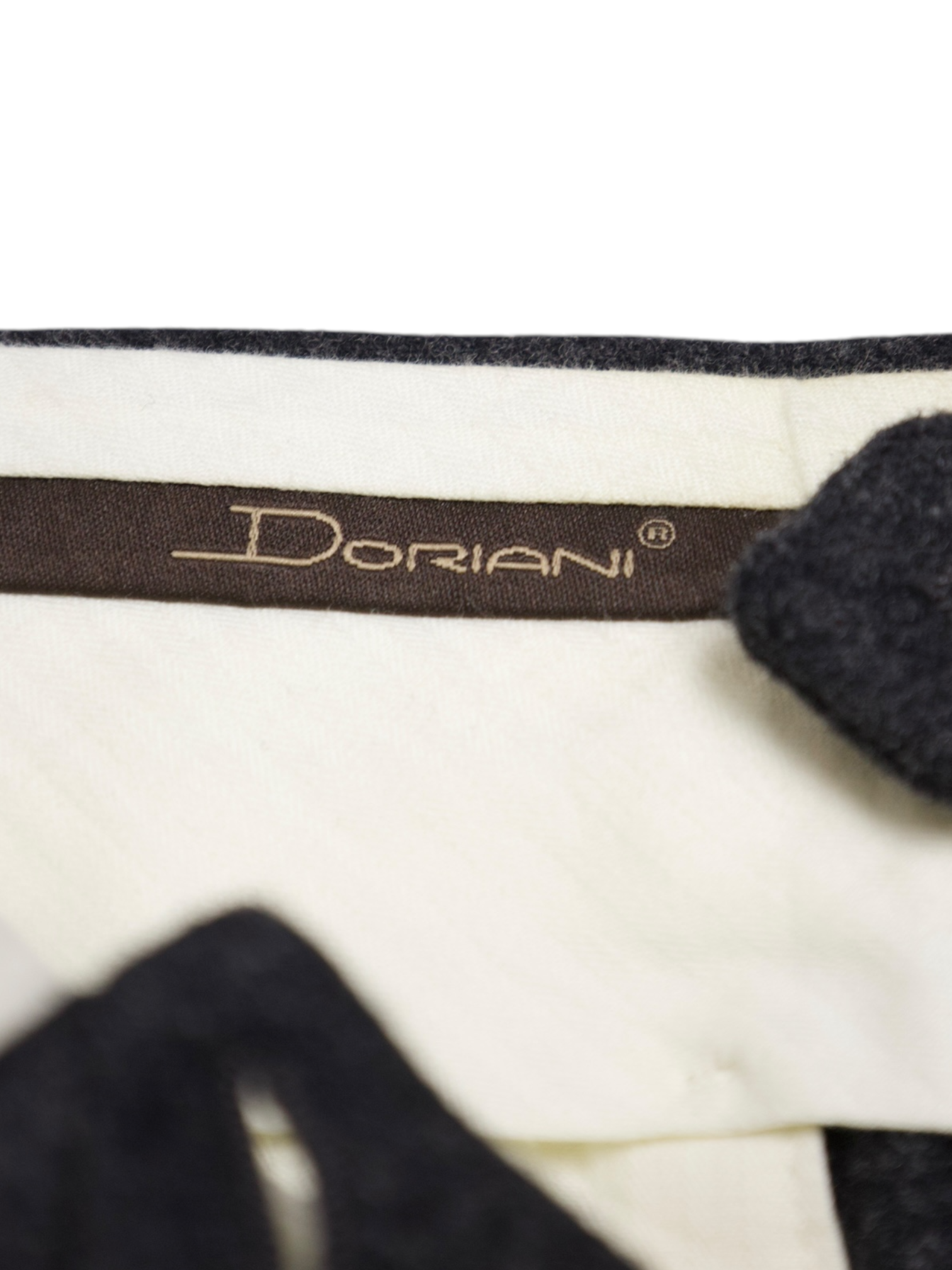 Doriani Cashmere Dark Grey Wool & Cashmere Flannel Trousers