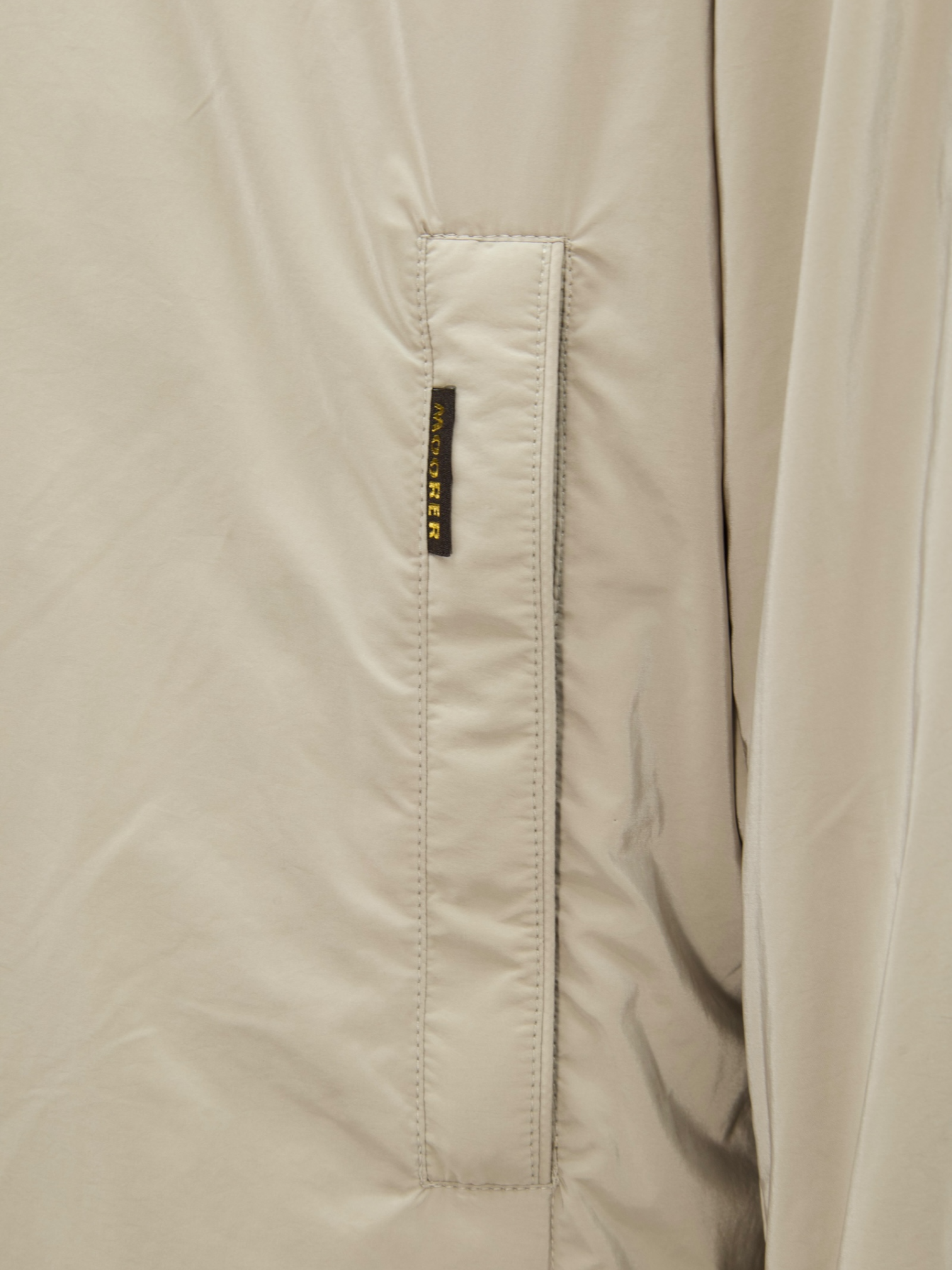 Moorer Greige Water-repellent Hooded Jacket