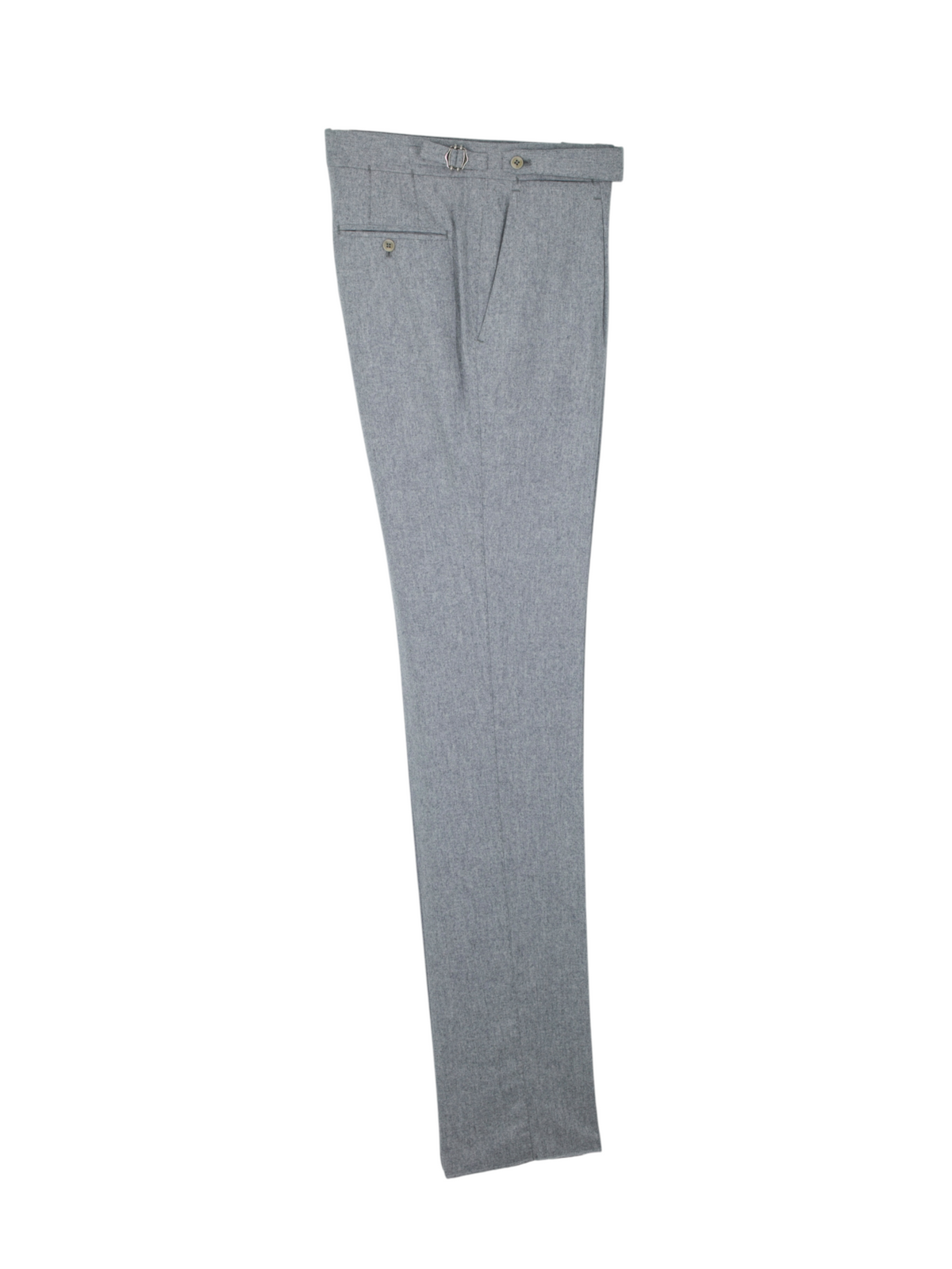 Sartoria Voglio Light Grey Zignone Vintage Wool-Flannel Sartorial Trousers