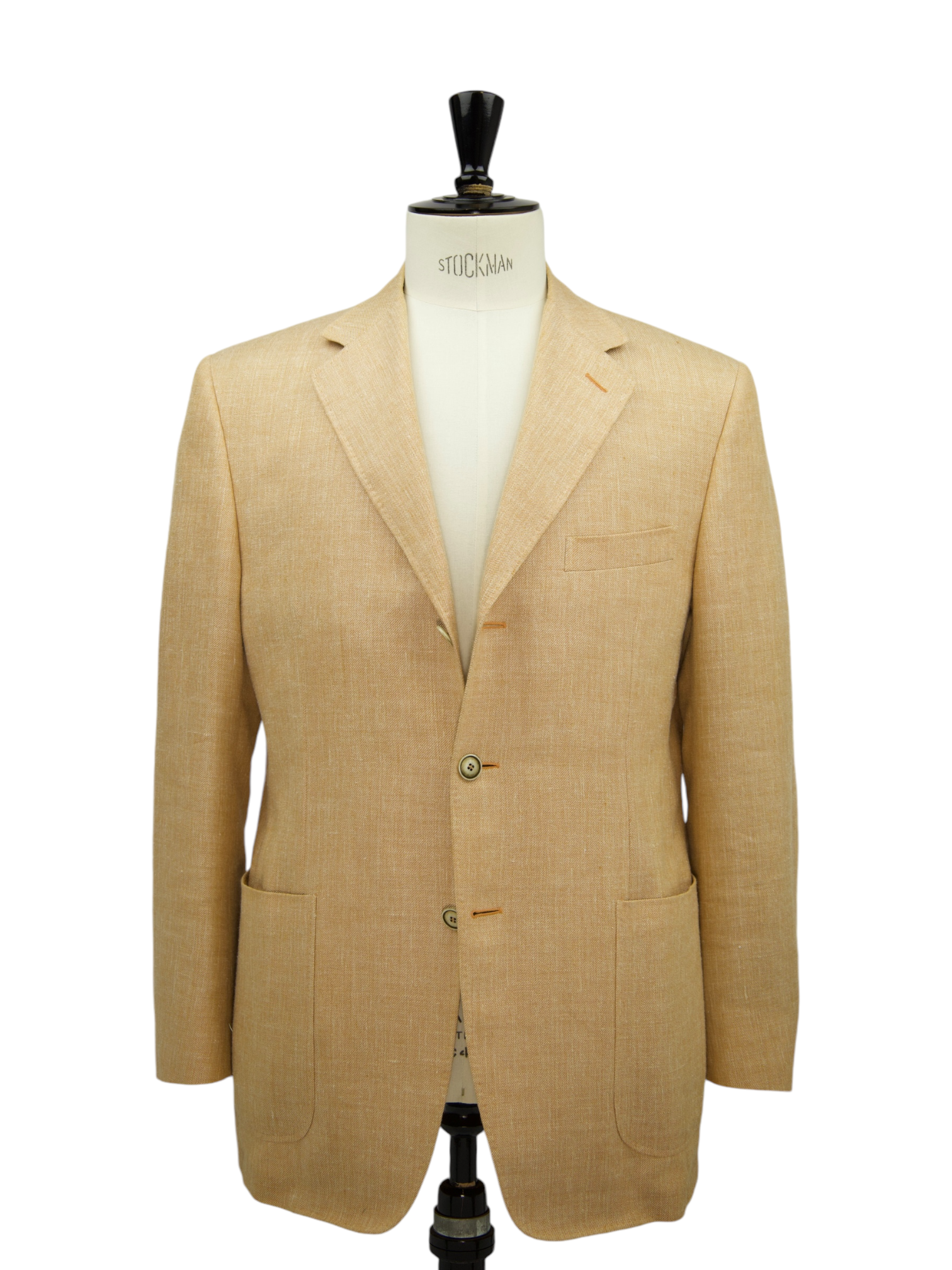 Canali Peach Silk, Linen & Wool Melange Jacket