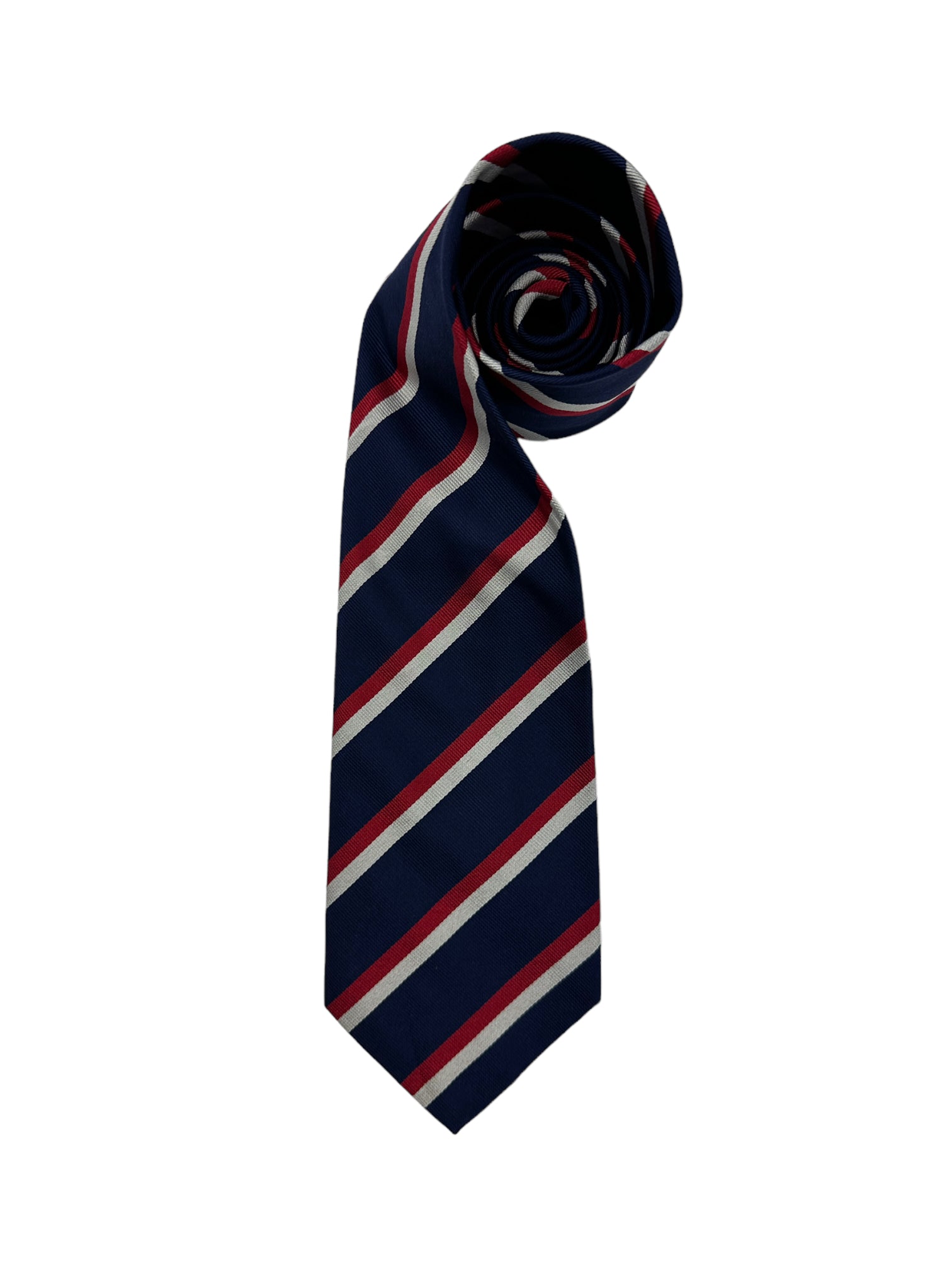 E.Marinella Navy and Red Club Tie