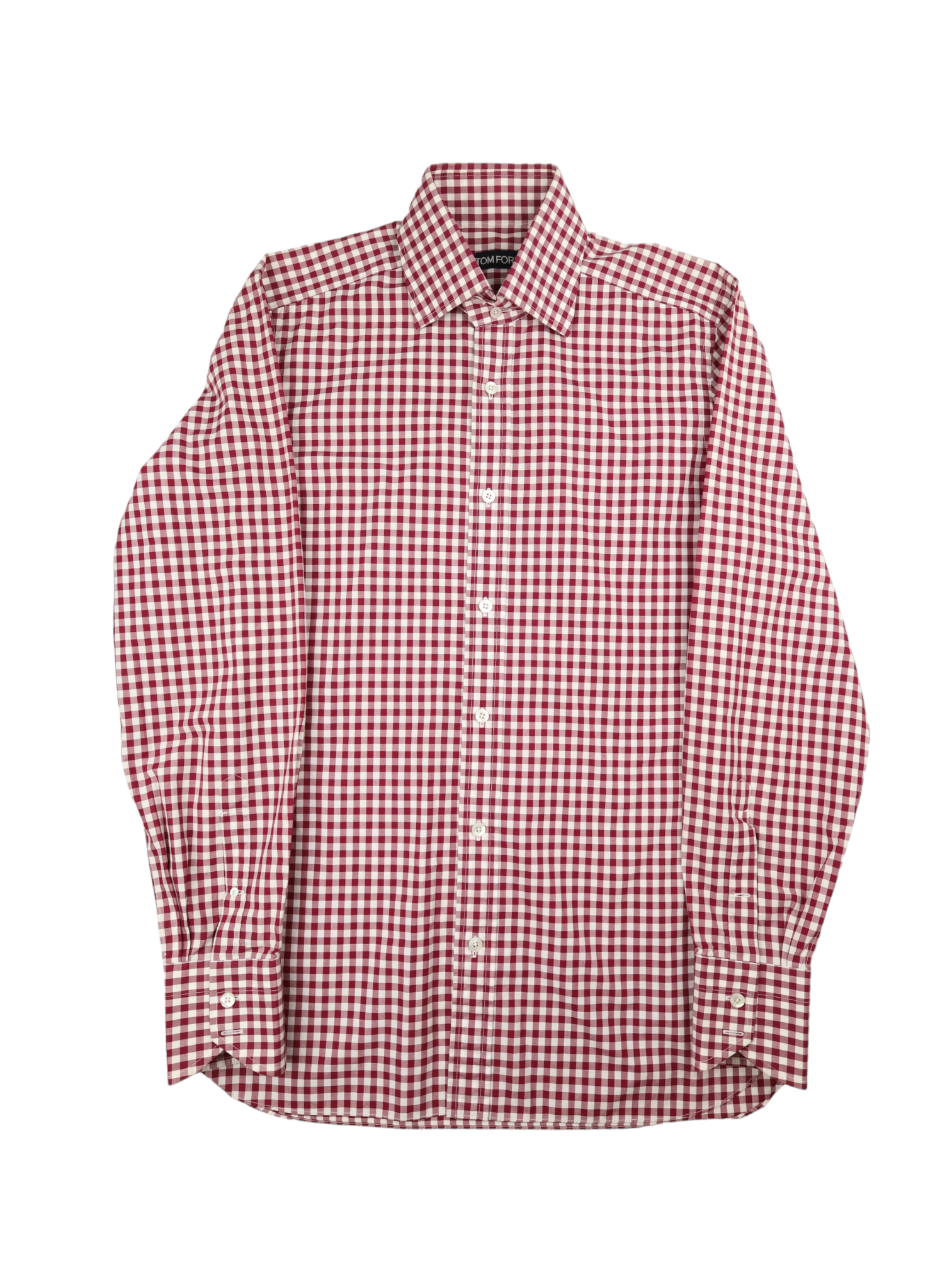 Tom Ford Red Gingham Check Shirt
