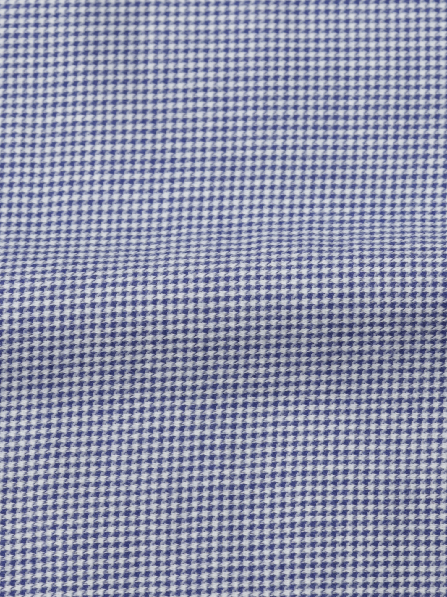 Emanuele Maffeis Navy & Light Blue Pure Cotton "Stretch" Puppytooth Shirt