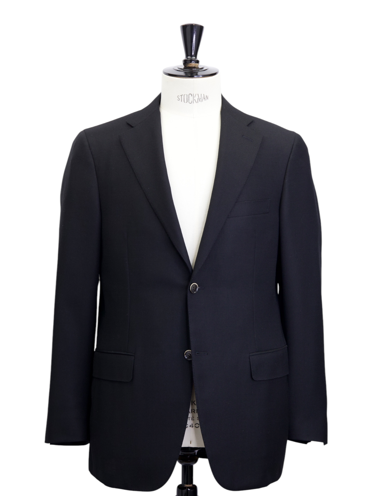 Canali Black Travel-Wool Hopsack Blazer