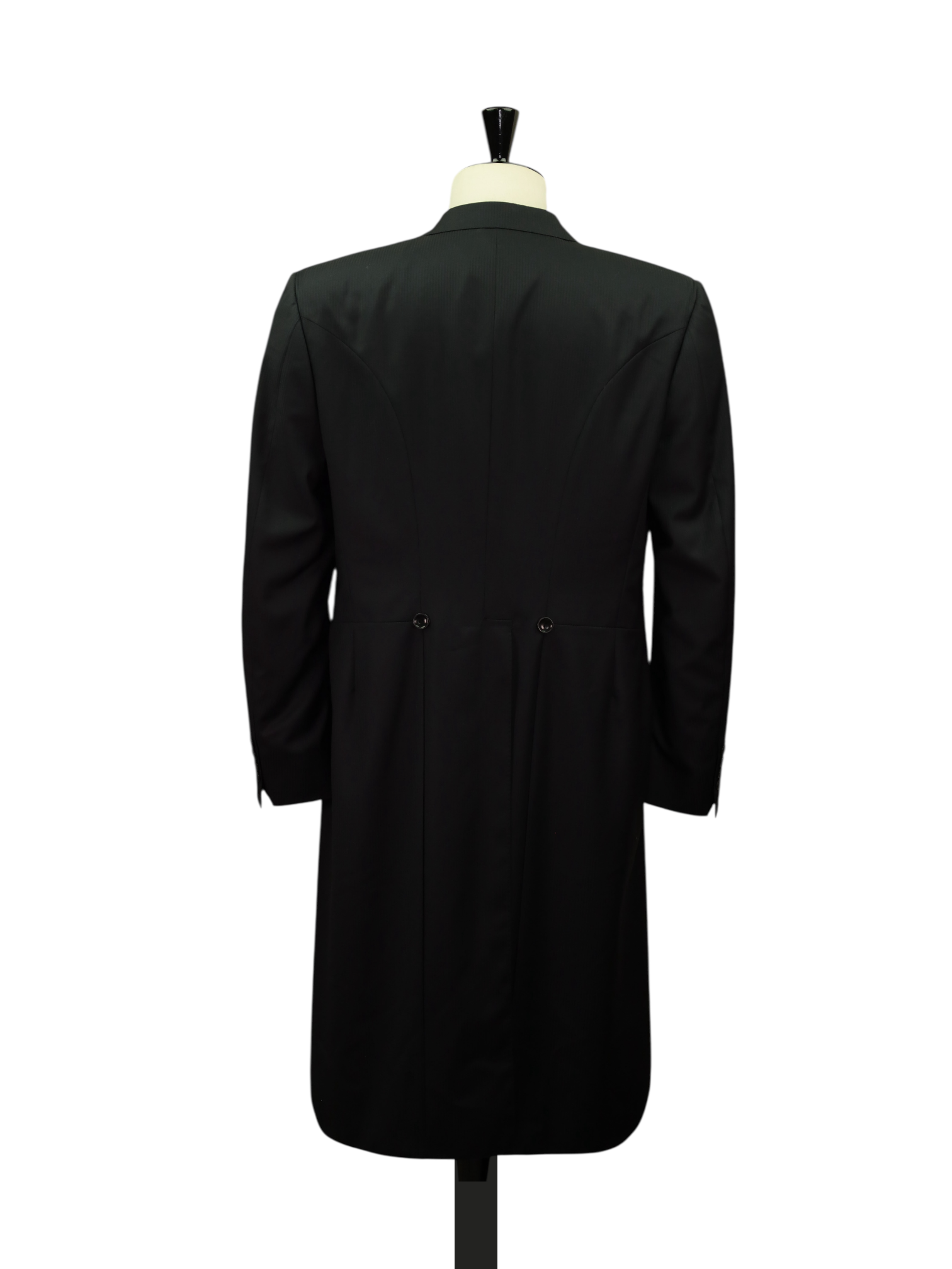 Canali Black & Grey Fine-Wool Traditional Micro-Herringbone Morning Suit