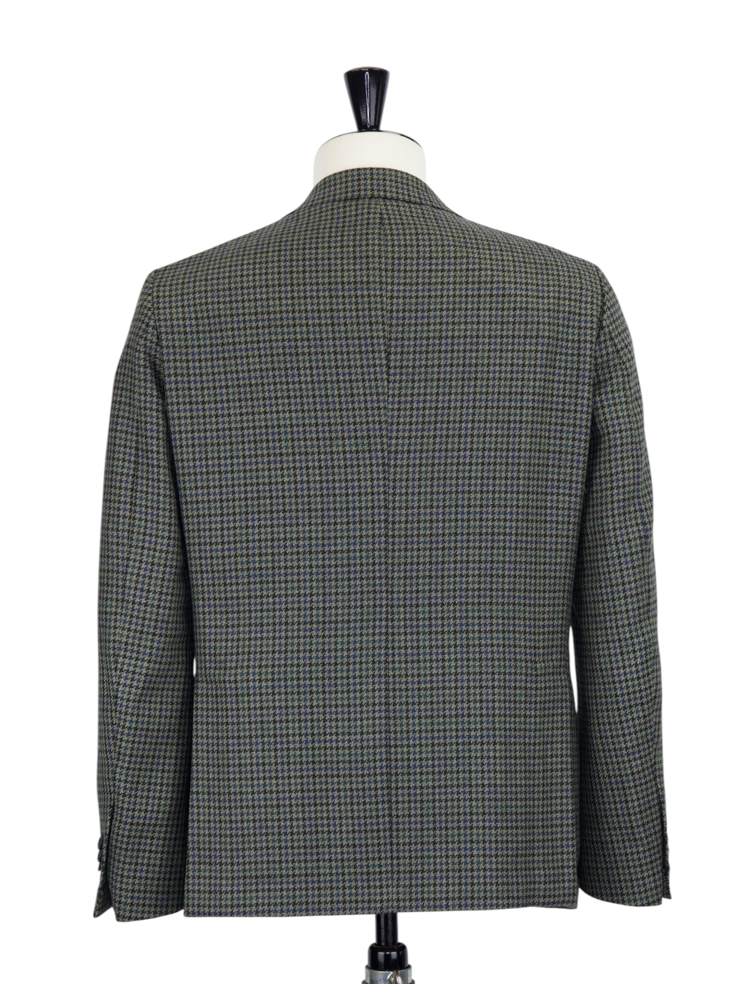 Luigi Borrelli Light Green Multicolor Woollen Houndstooth Jacket