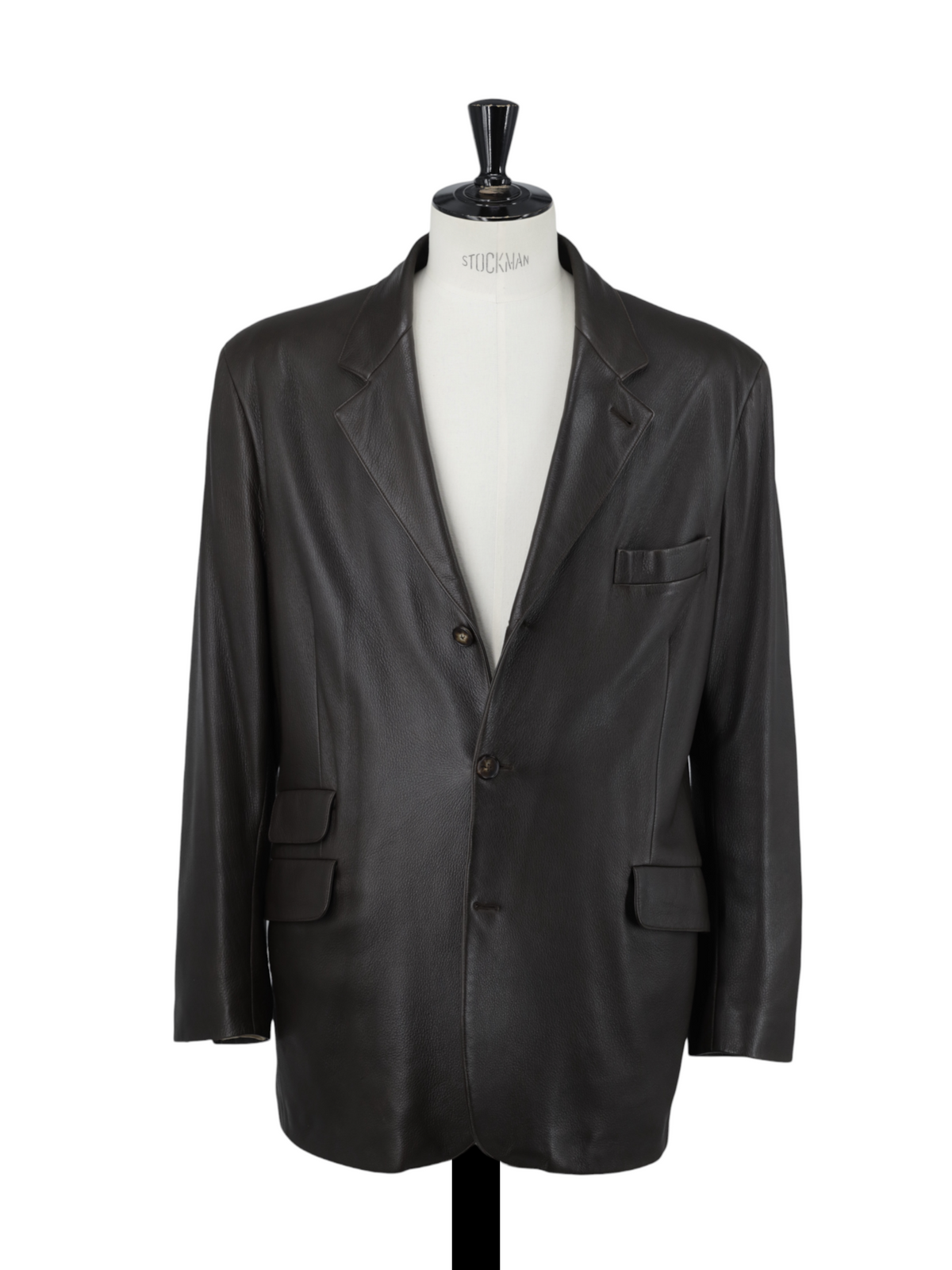 Hermès Dark Brown Deerskin Leather Jacket