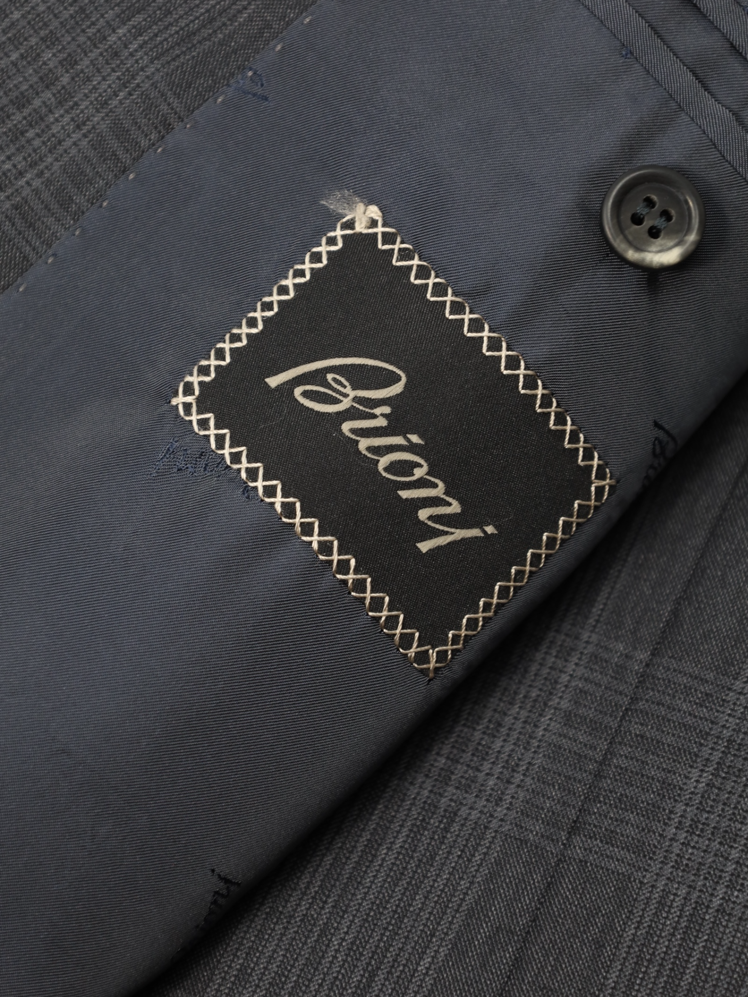 Brioni Grey 3-Piece Glenplaid Suit