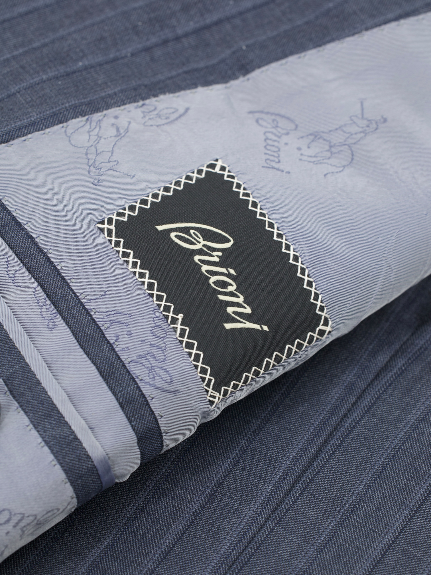 Brioni Steel Grey Super 150's Multi Pinstripe Parlamento Suit