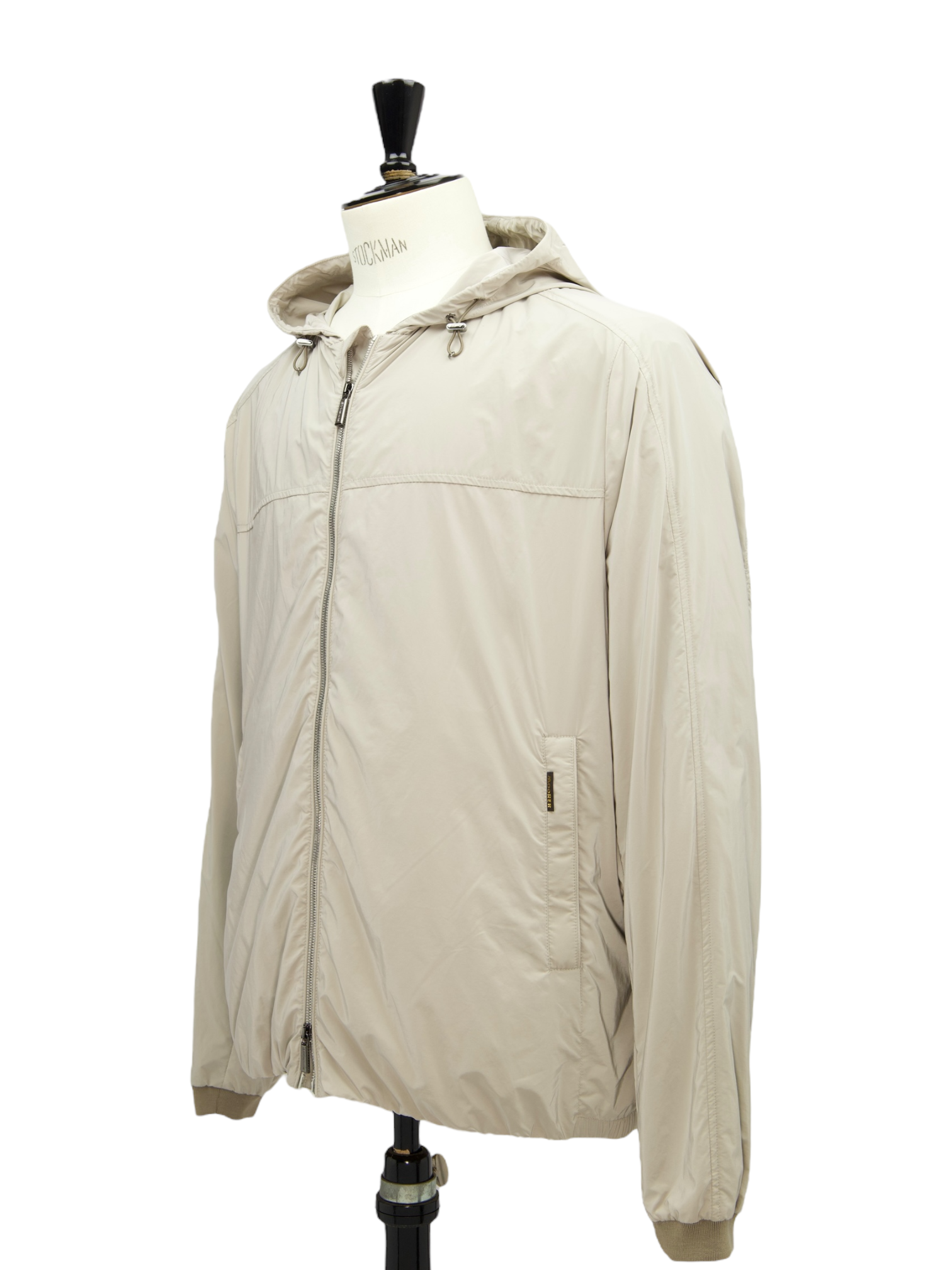 Moorer Greige Water-repellent Hooded Jacket