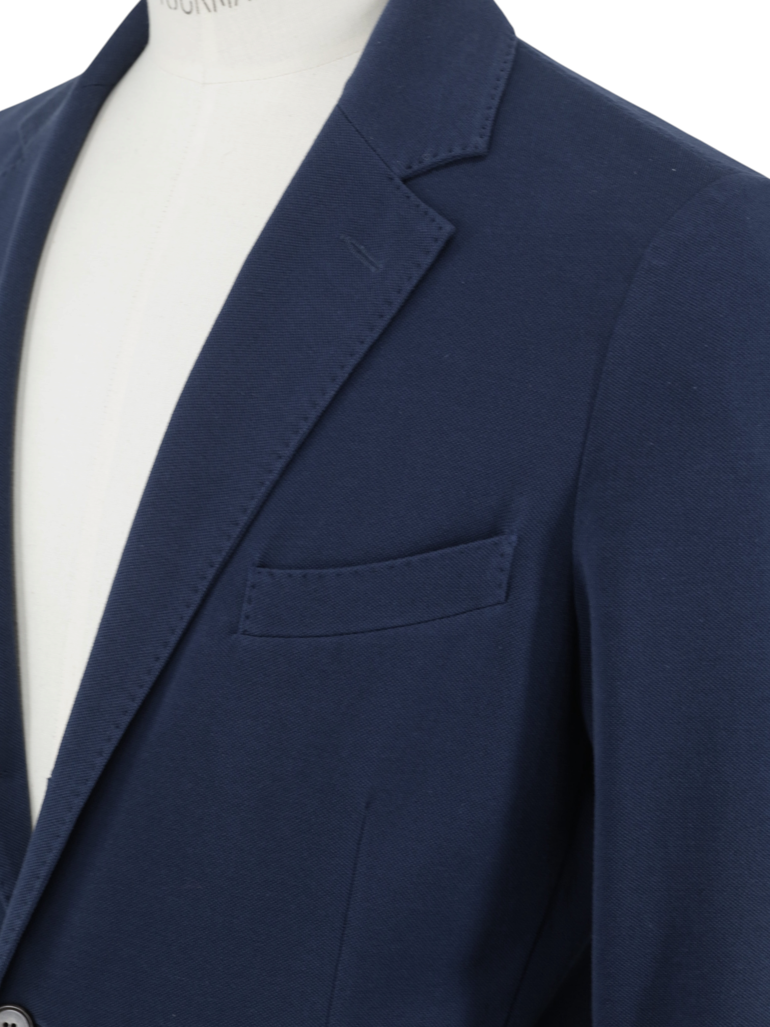 Mandelli Blue Unconstructed Tricot-Knitted Cotton Jacket