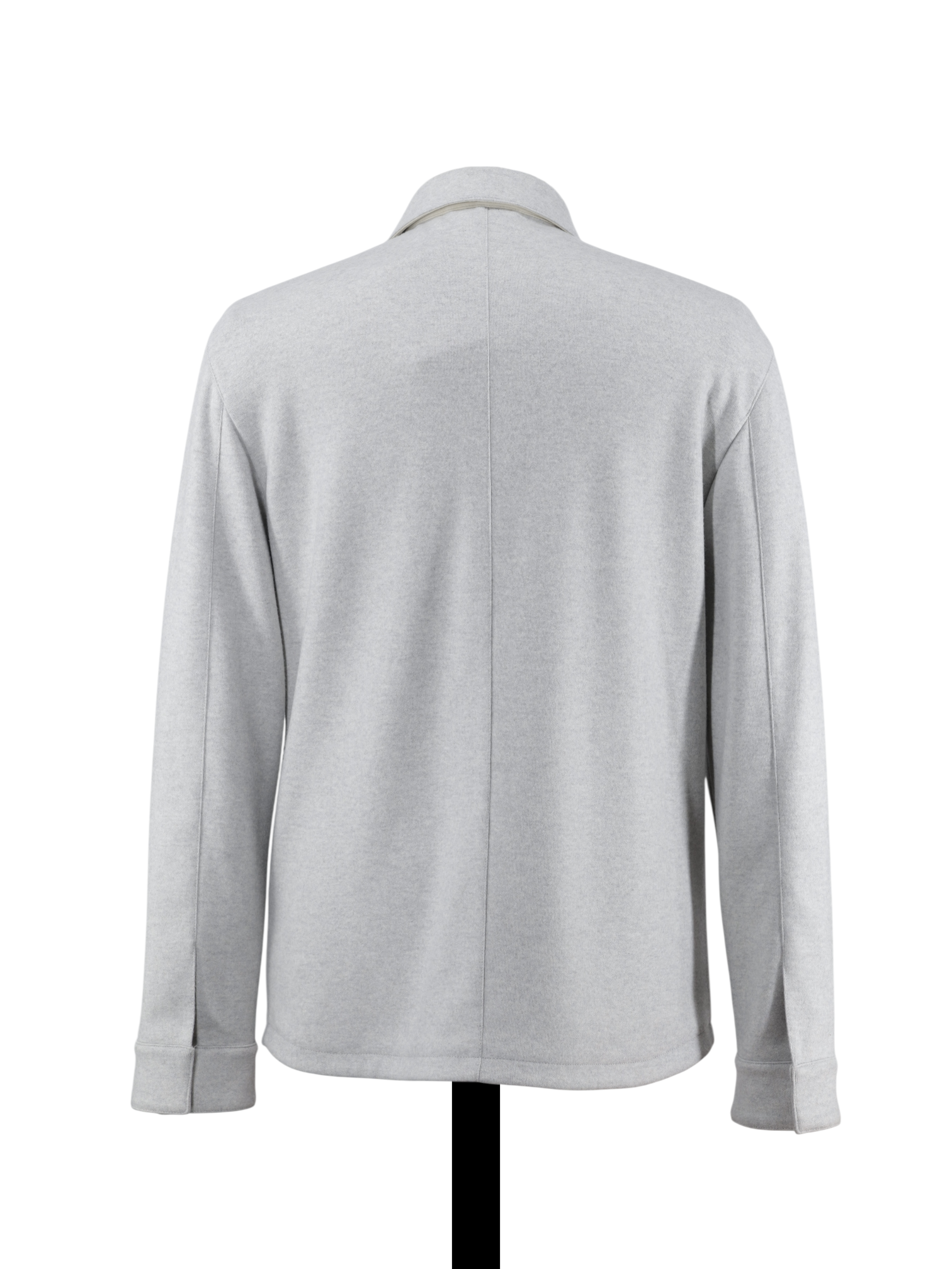 Mandelli Grey Cashmere-Stretch Regular-Fit Twill Overshirt