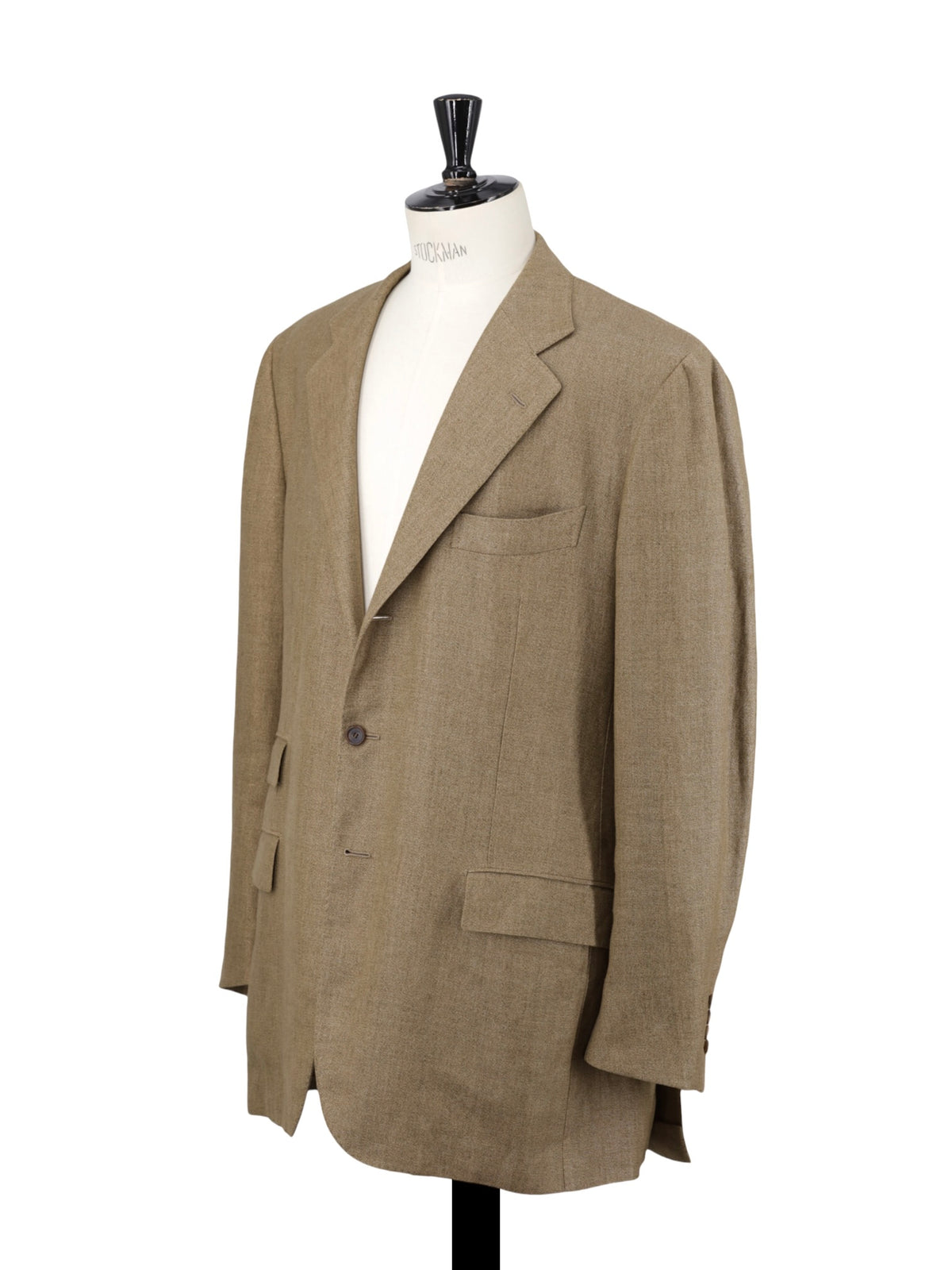Cesare Attolini Light Brown Heavyweight-Linen Sartorial Summer Jacket