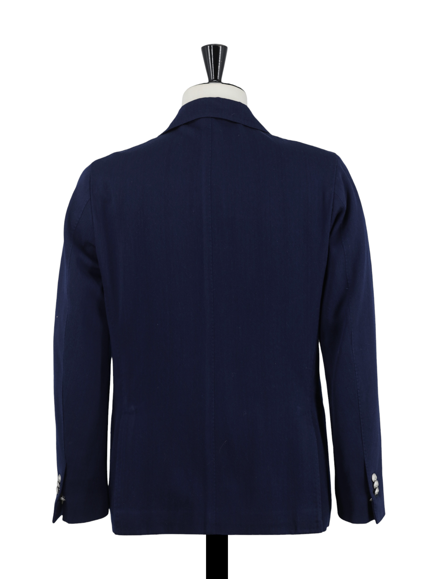 Stile Latino Marine Blue Double-Breasted Cotton-Twill Blazer Jacket