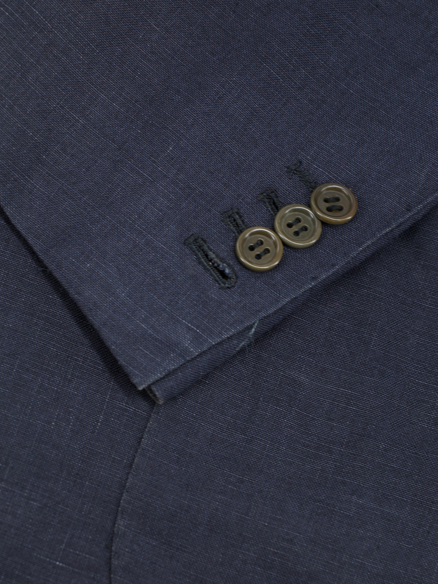 Kiton Navy Pure Heavyweight-Linen Plain Summer Suit