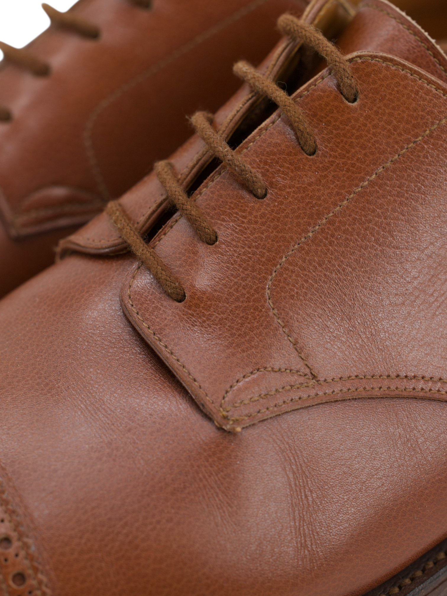 John Lobb Cognac Brown Calfleather Cap-Toe Oxford Russel Lace-Ups