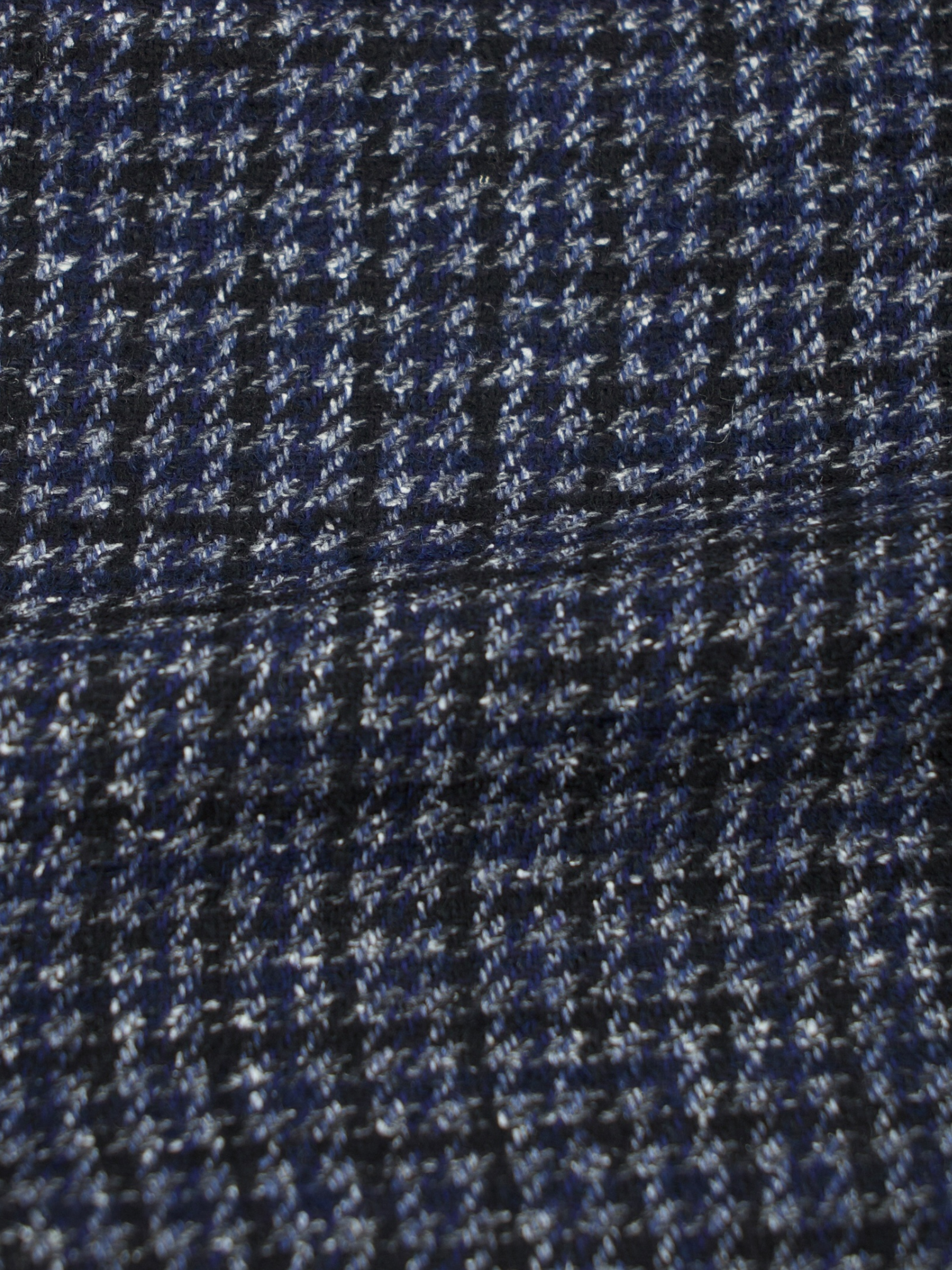 Corneliani Dark Blue Wool, Silk, Stretch & Cashmere Pied de Poule Jacket