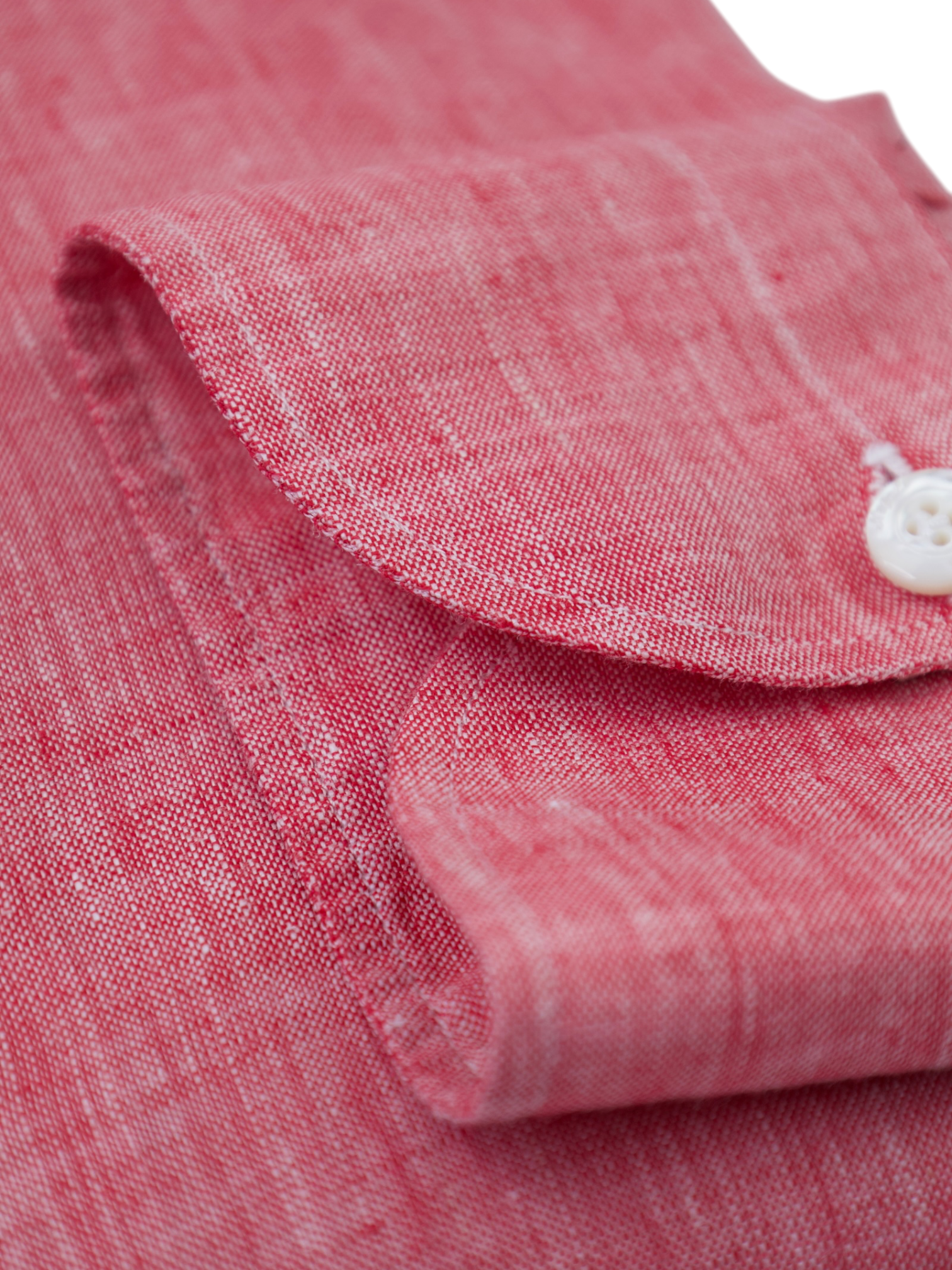 Finamore Pink Linen Melange Summer Shirt