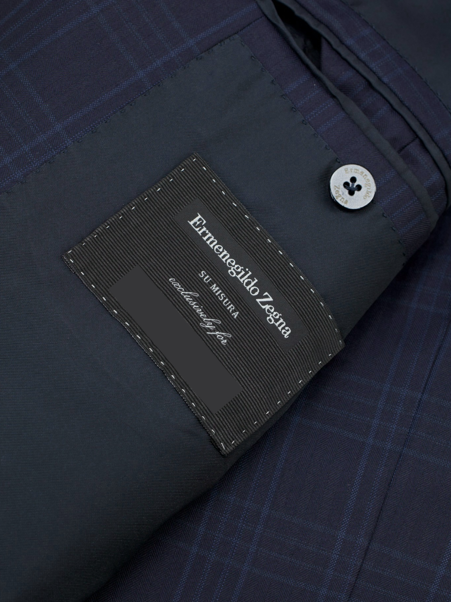 Ermenegildo Zegna Dark Blue 12milmil12 Checkered Mila Suit