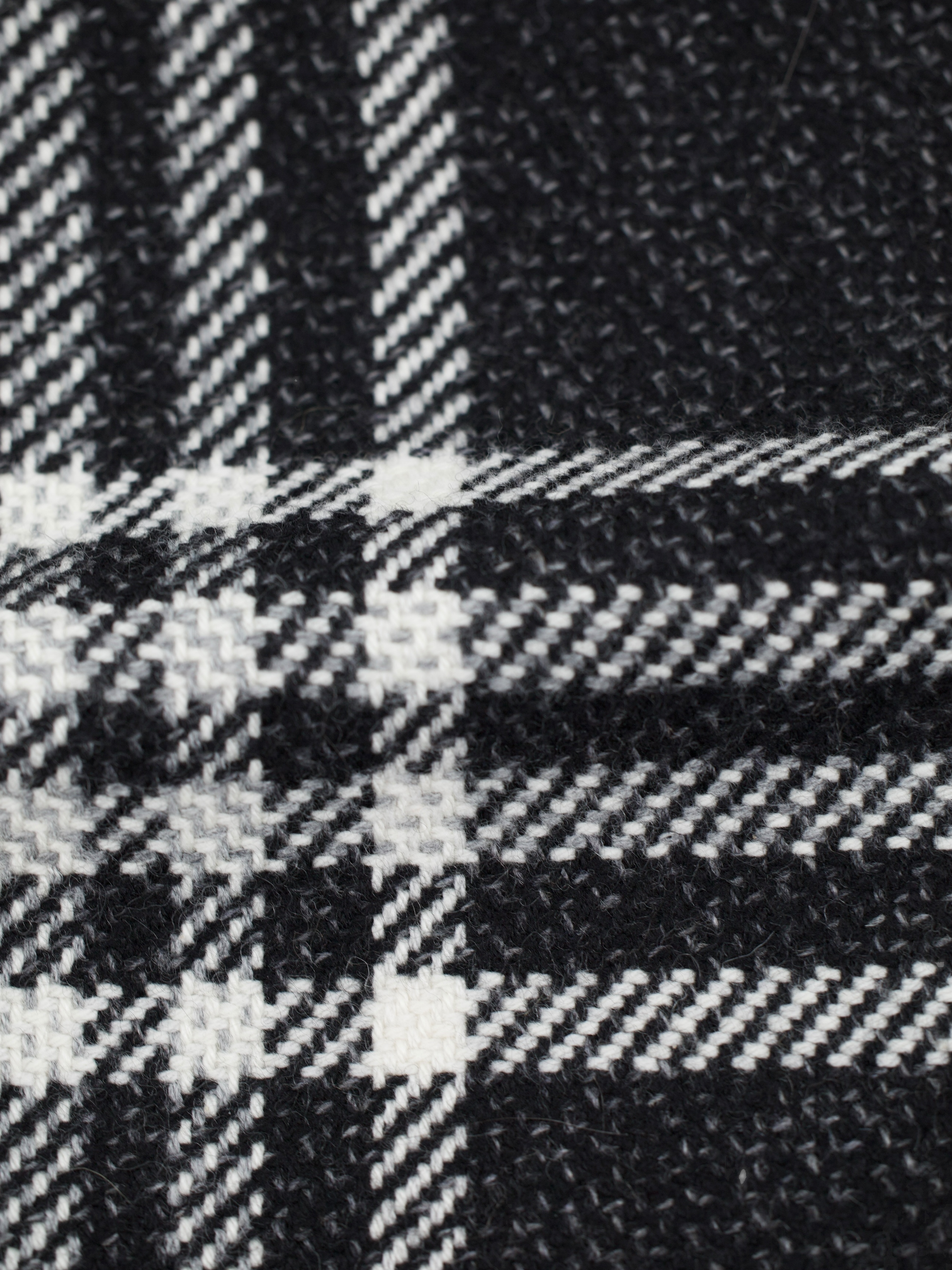 Kiton Black & White Pure Cashmere Tartan Check Jacket