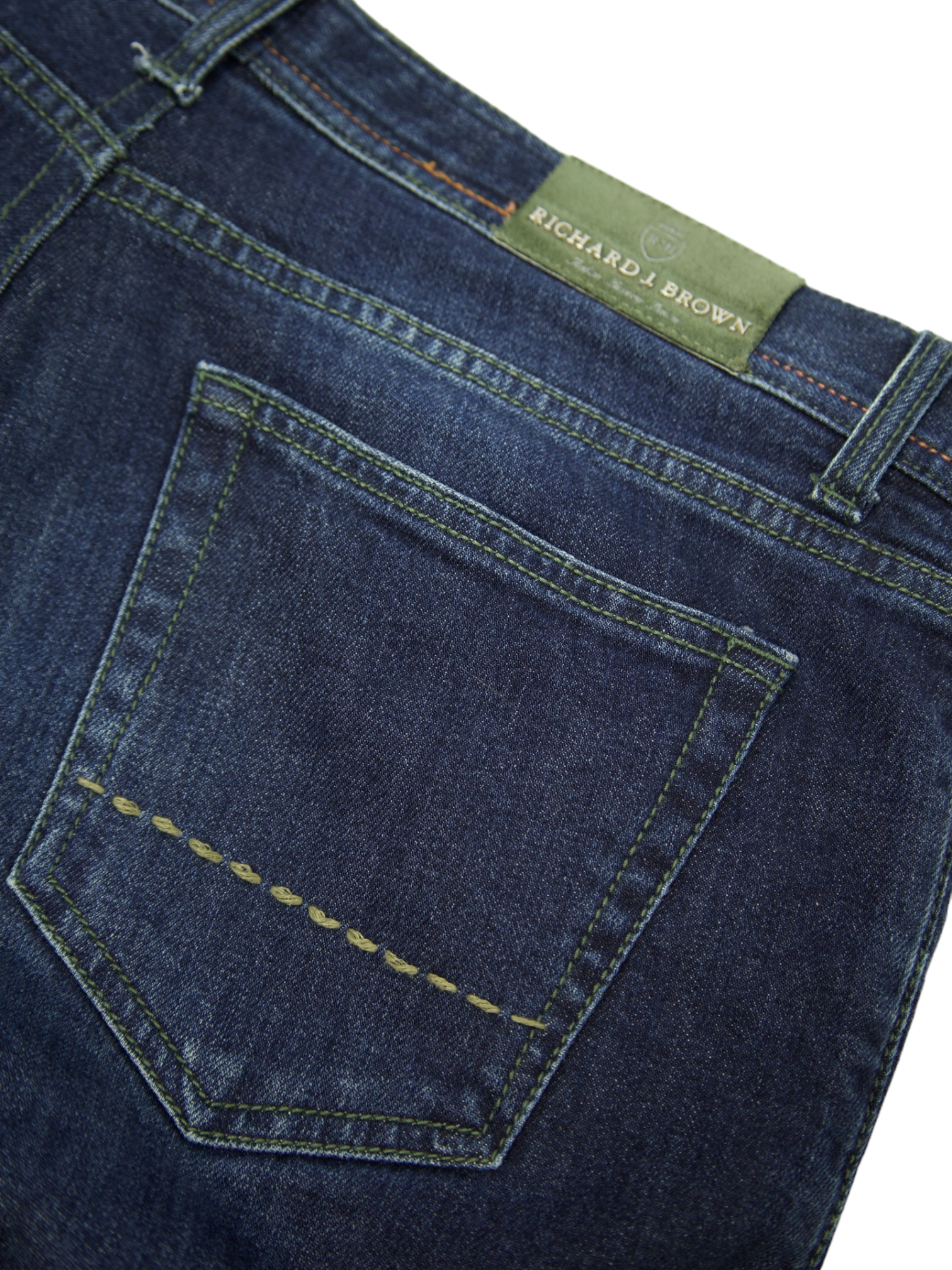 Richard J. Brown Denim Blue Cotton & Elastane Jeans