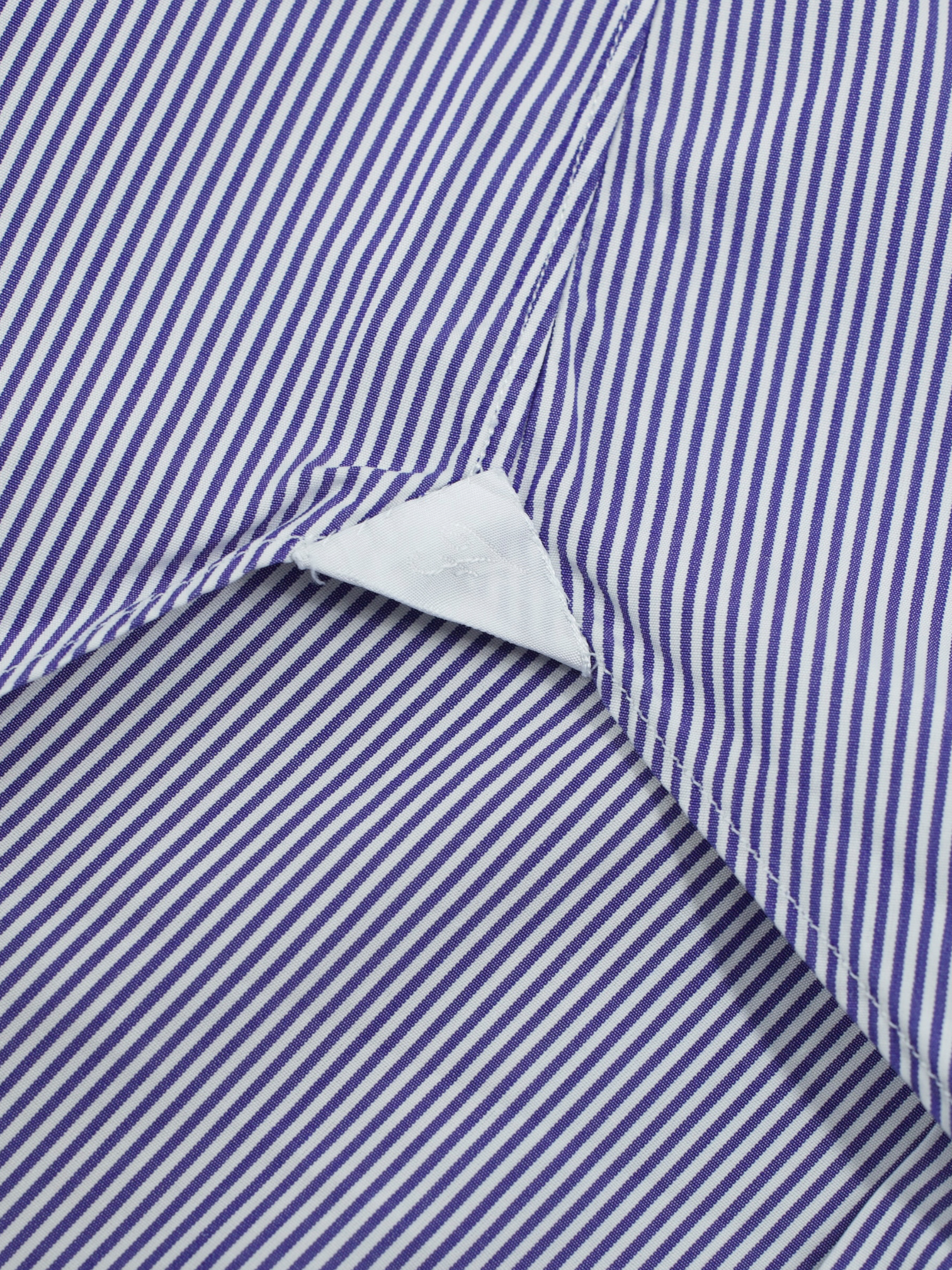 Finamore Blue & White Poplin-Cotton Pinstripe Shirt